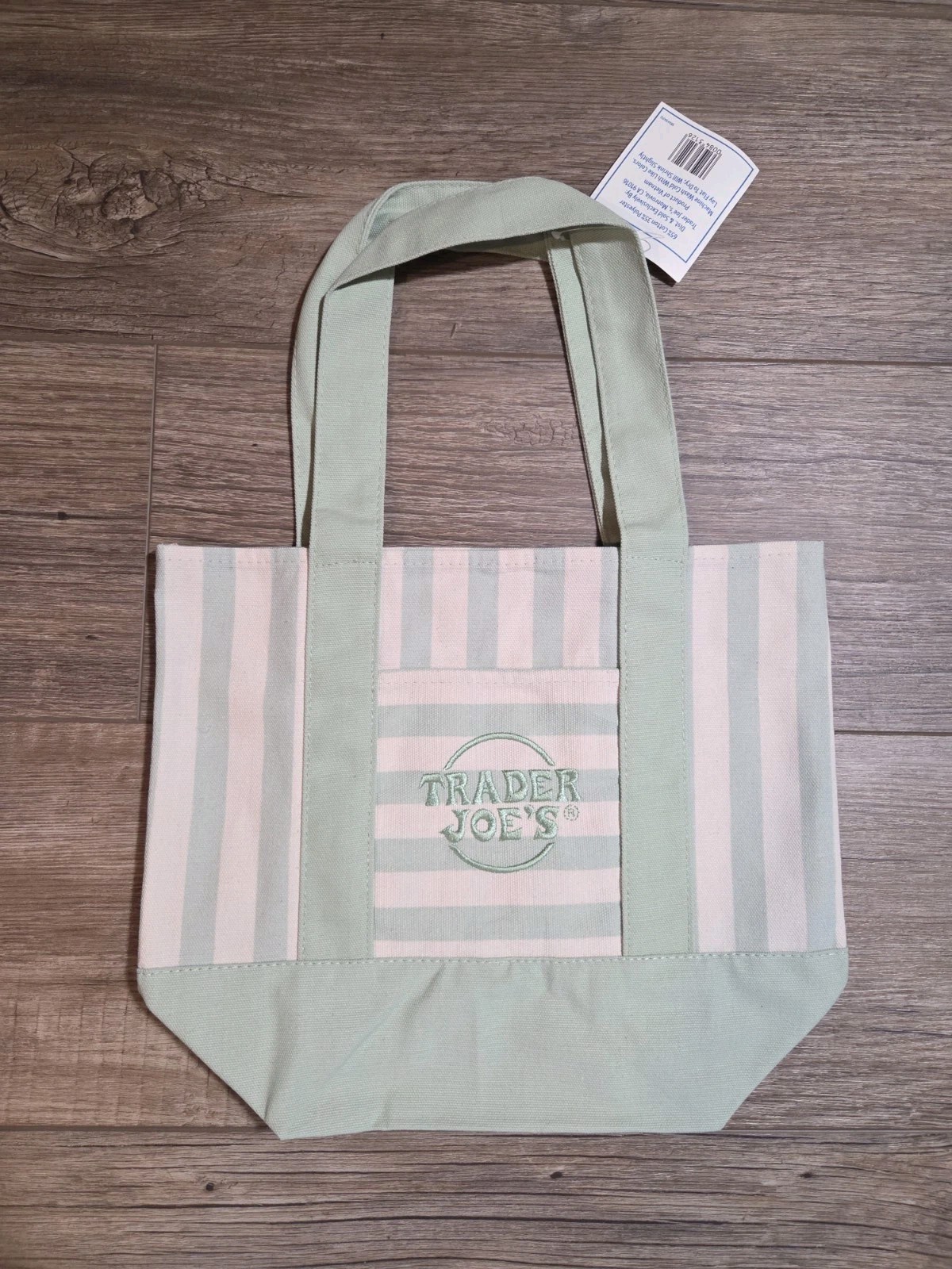 Trader Joe’s Mini Pastel Stripe Tote Bag 2026 Limited Edition (Set of 4)