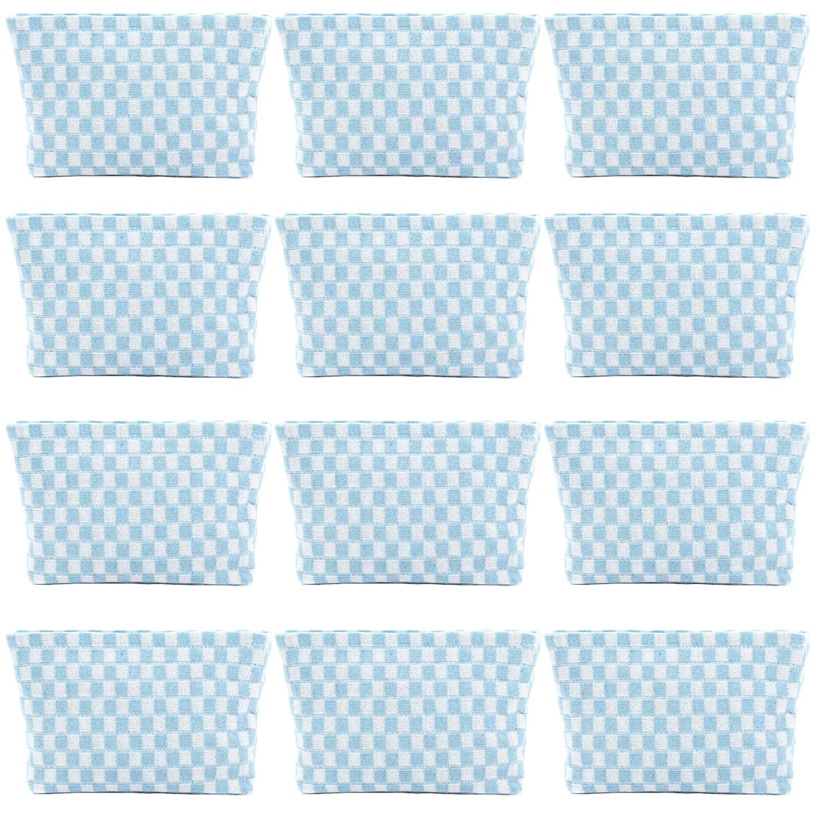 12 PACK Makeup Bags-Bulk Bridesmaid Proposal 7.87 x 6.69 x 2.36 inches, Blue