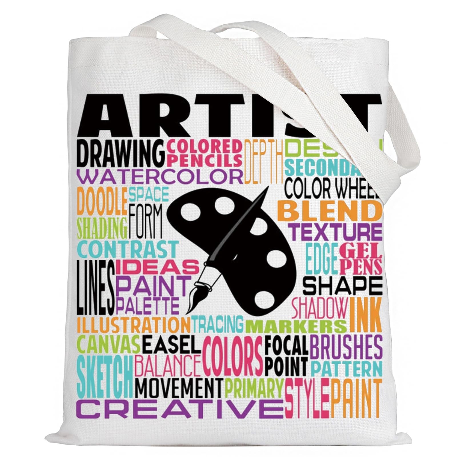 Artist Canvas Tote Bag Gift For Art Teacher Artistic Shoulder Bag For Art Gra…