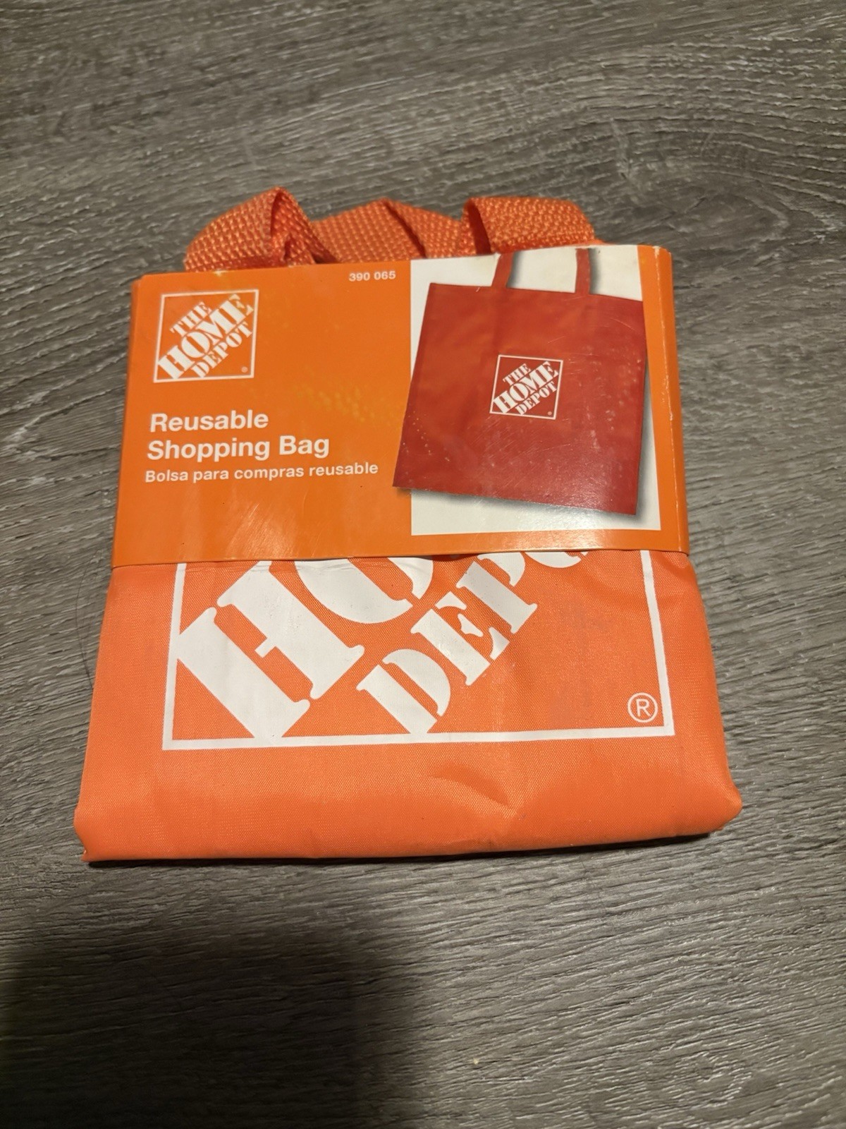 The Home Depot 7.25 in. Reusable Shopping Bag, Orange, 7.25″W x 15.5″H NEW