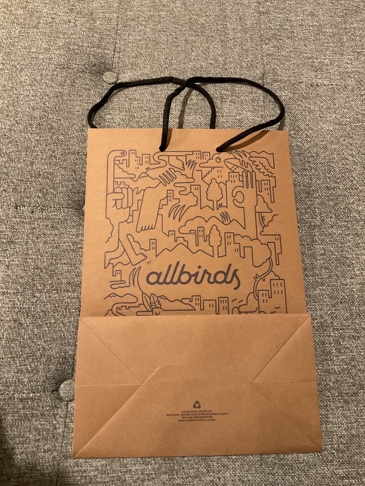 Allbirds Paper Shopping Bag 10.5” x 5” Fast ship