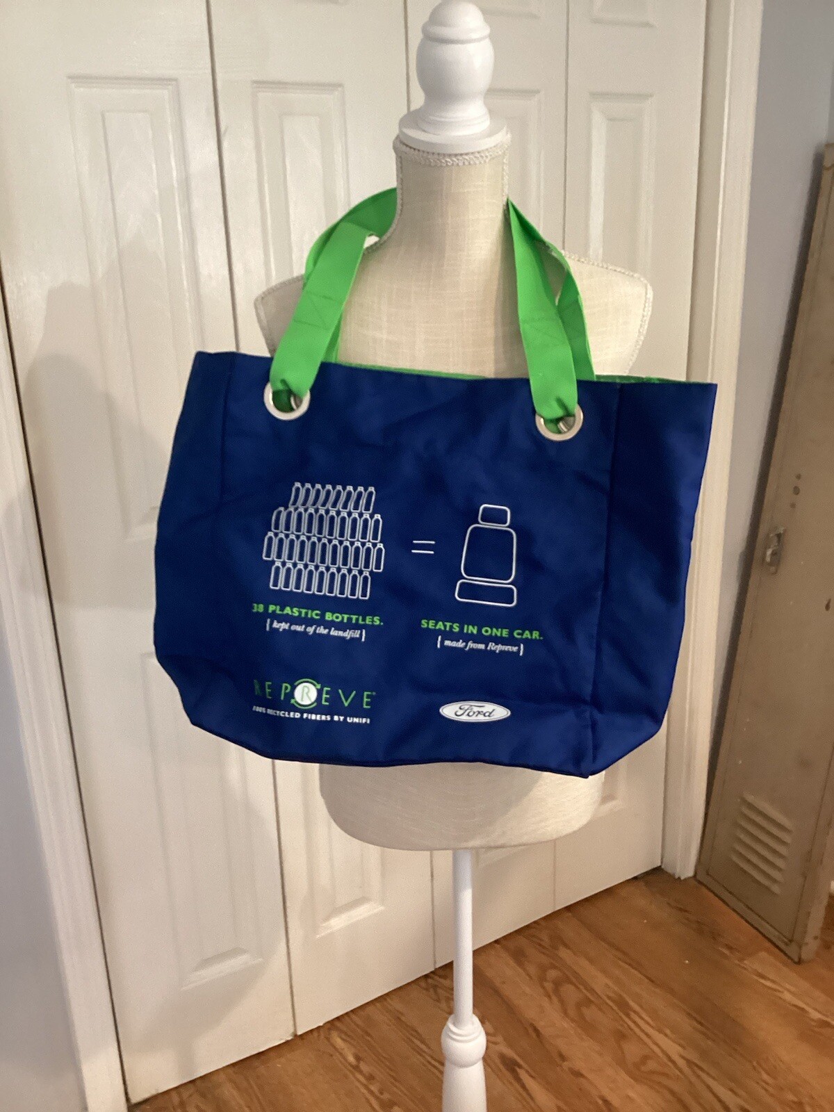 REPREVE For The Planet Ford Reusable Tote Bag NEW With Tags 13″x13″