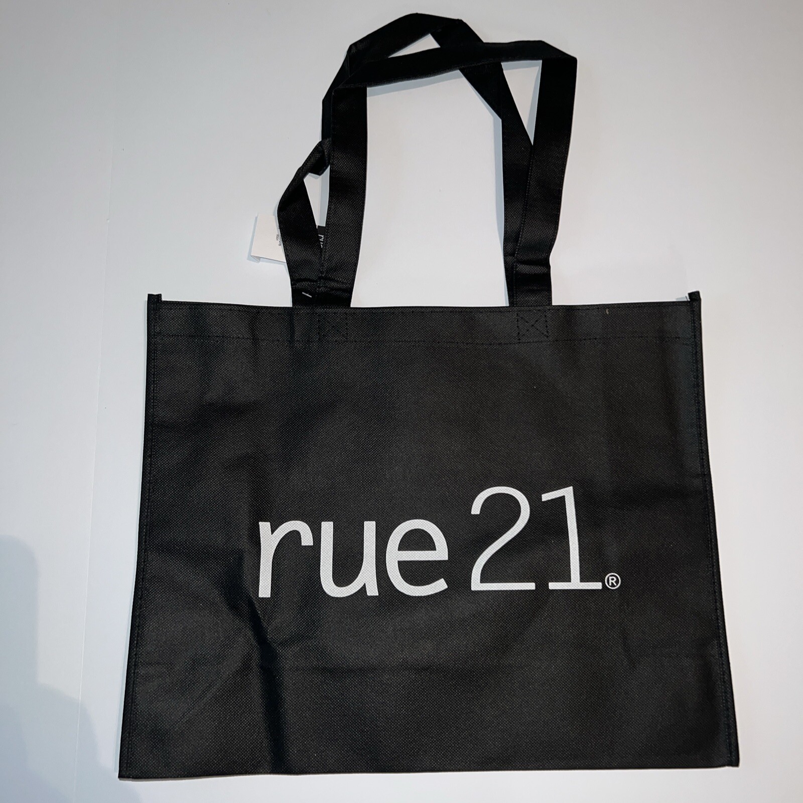 Rue 21 Black Reusable Tote Bag 16×13″ Brand New! Lot Of 1