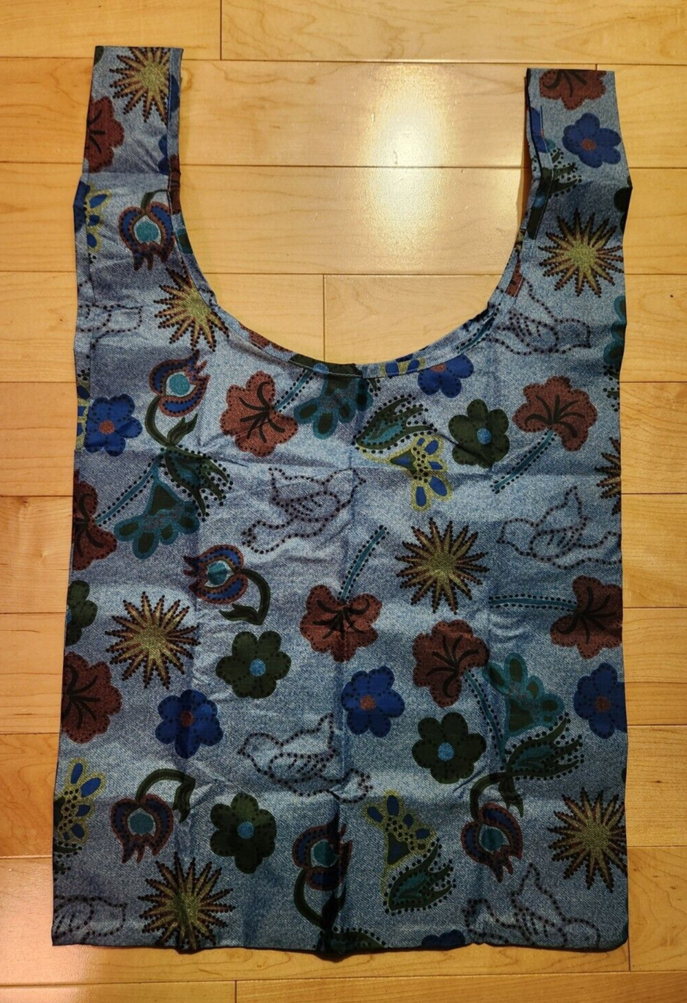 Baggu Digital Denim Birds Standard Reusable Bags NWOT