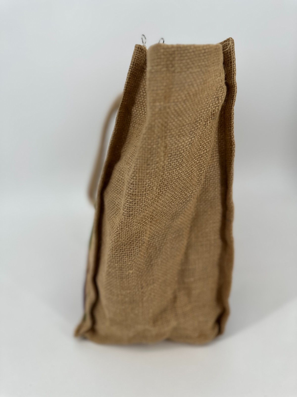 Trader Joe’s Reusable Burlap Shopping Bag Vegetables 16x12x8” 2 Paper Bags Set