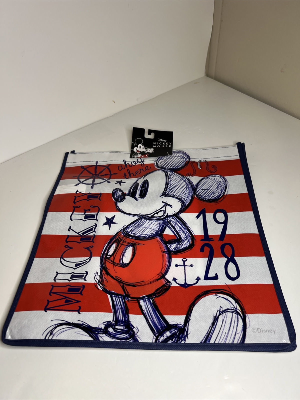 Walt Disney’s Mickey Mouse “Ahoy There 1928” Reusable Tote Bag 12×13-in.