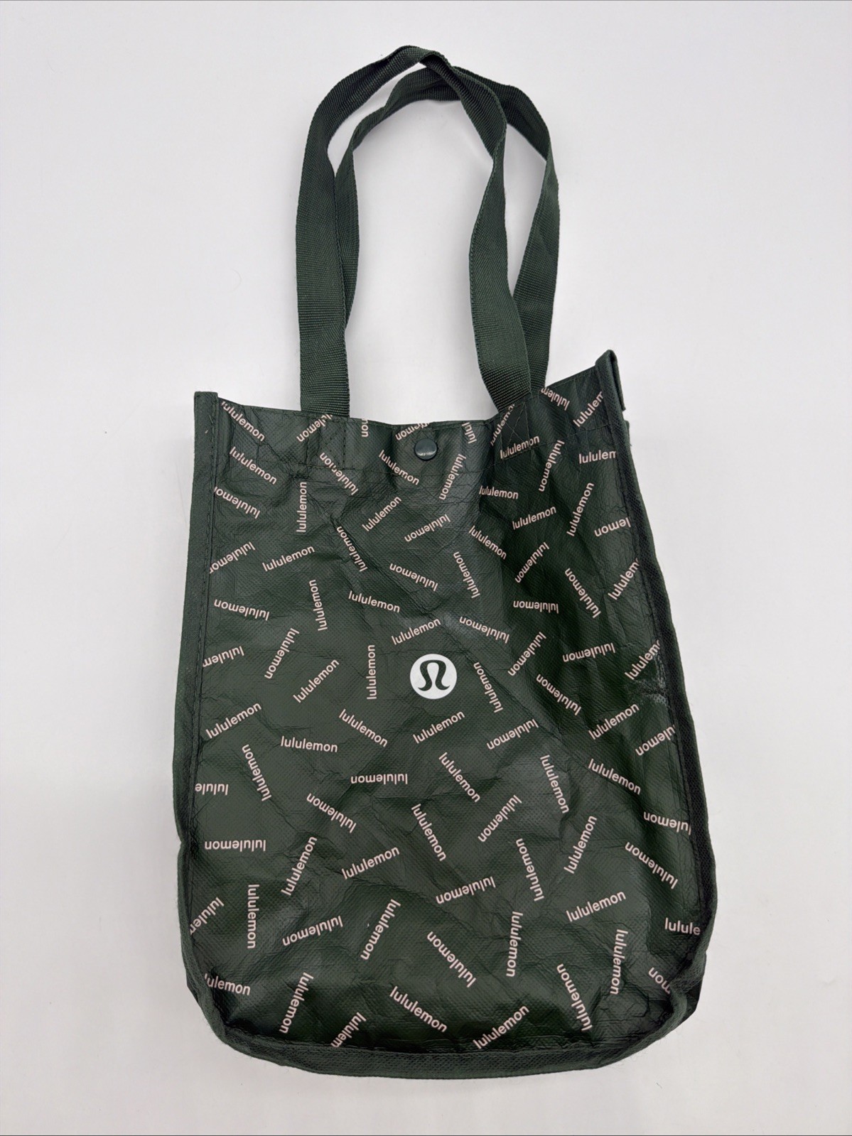 Lululemon Limited Edition Seasonal Reusable Shopping Bag Green Logo 11x9x4.#87