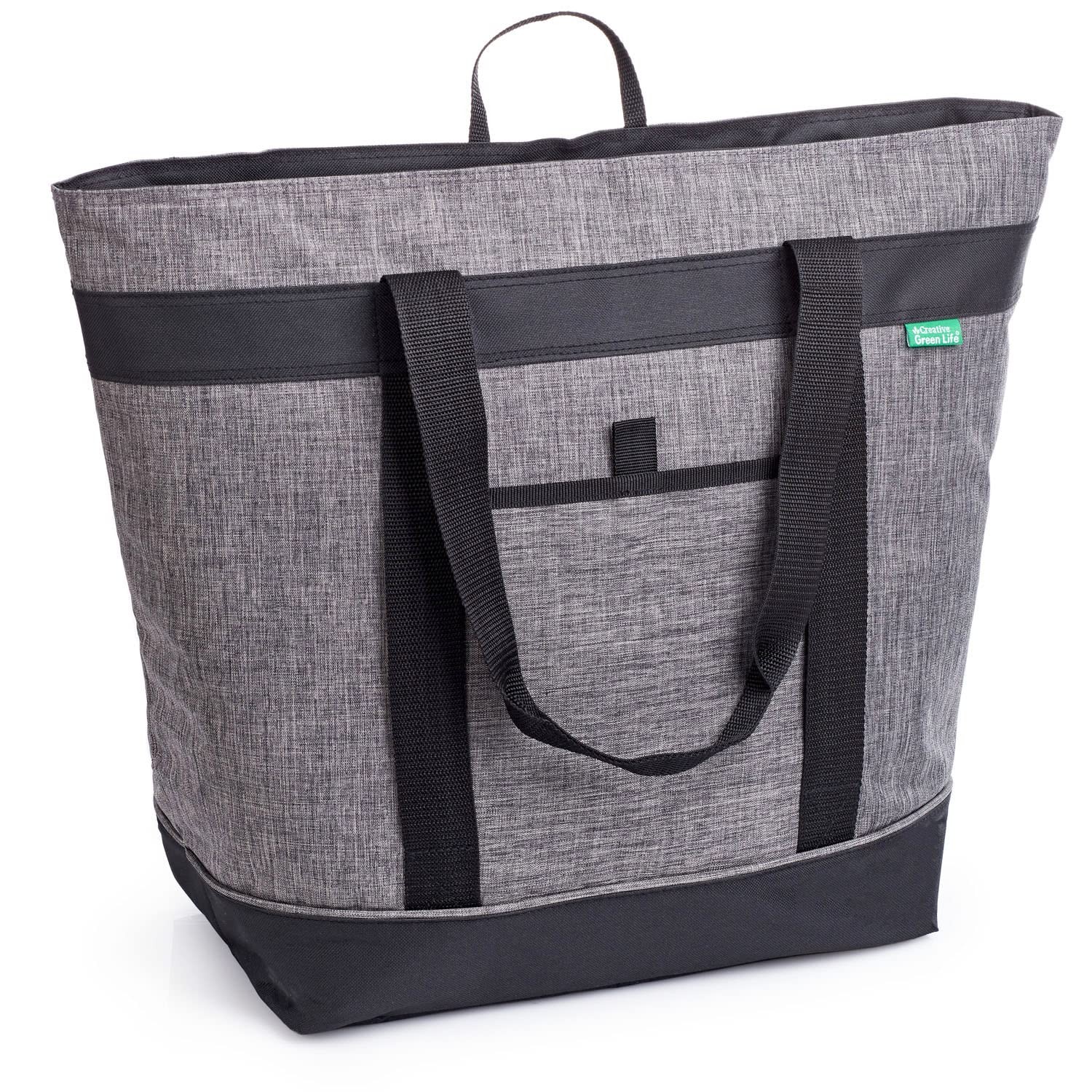 Jumbo Insulated Cooler Bag charcoal With Hd Thermal Insulation Premium Collaps