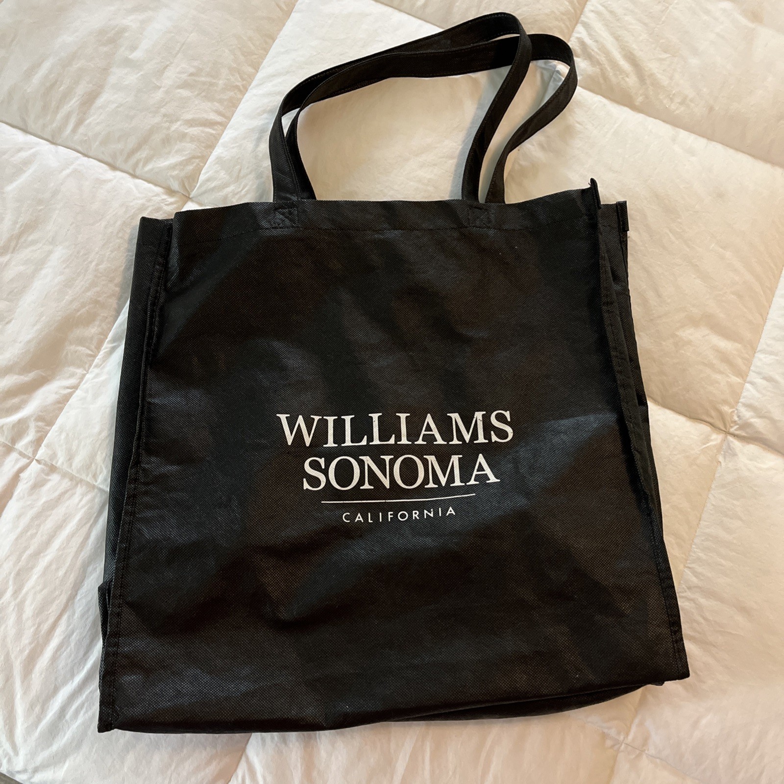 WILLIAMS SONOMA California X Large Tote Bag Reusable Shopping Grocery 16x16x13