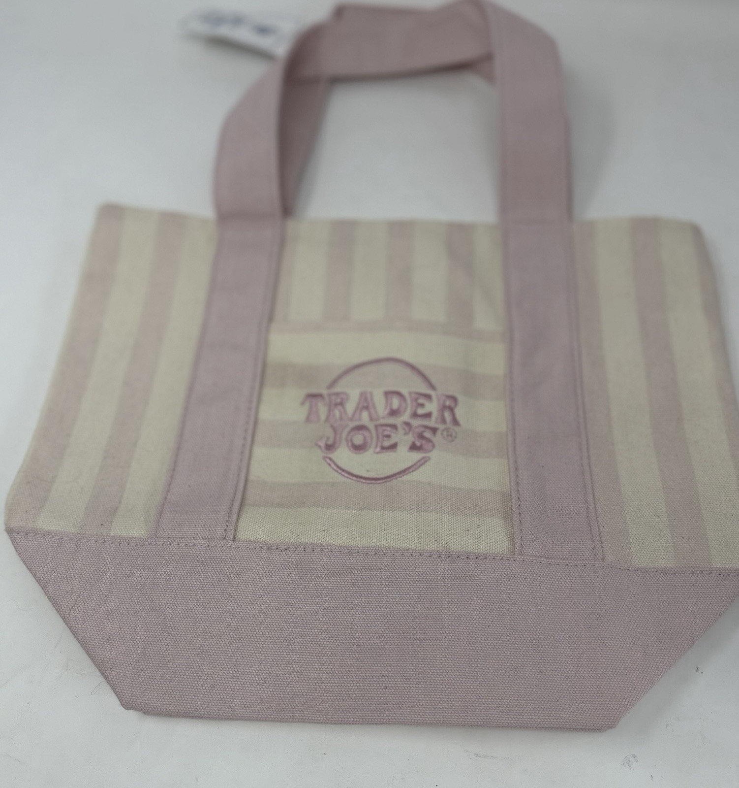 Trader Joe’s Pastel Striped Mini Tote Pink Summer 2026