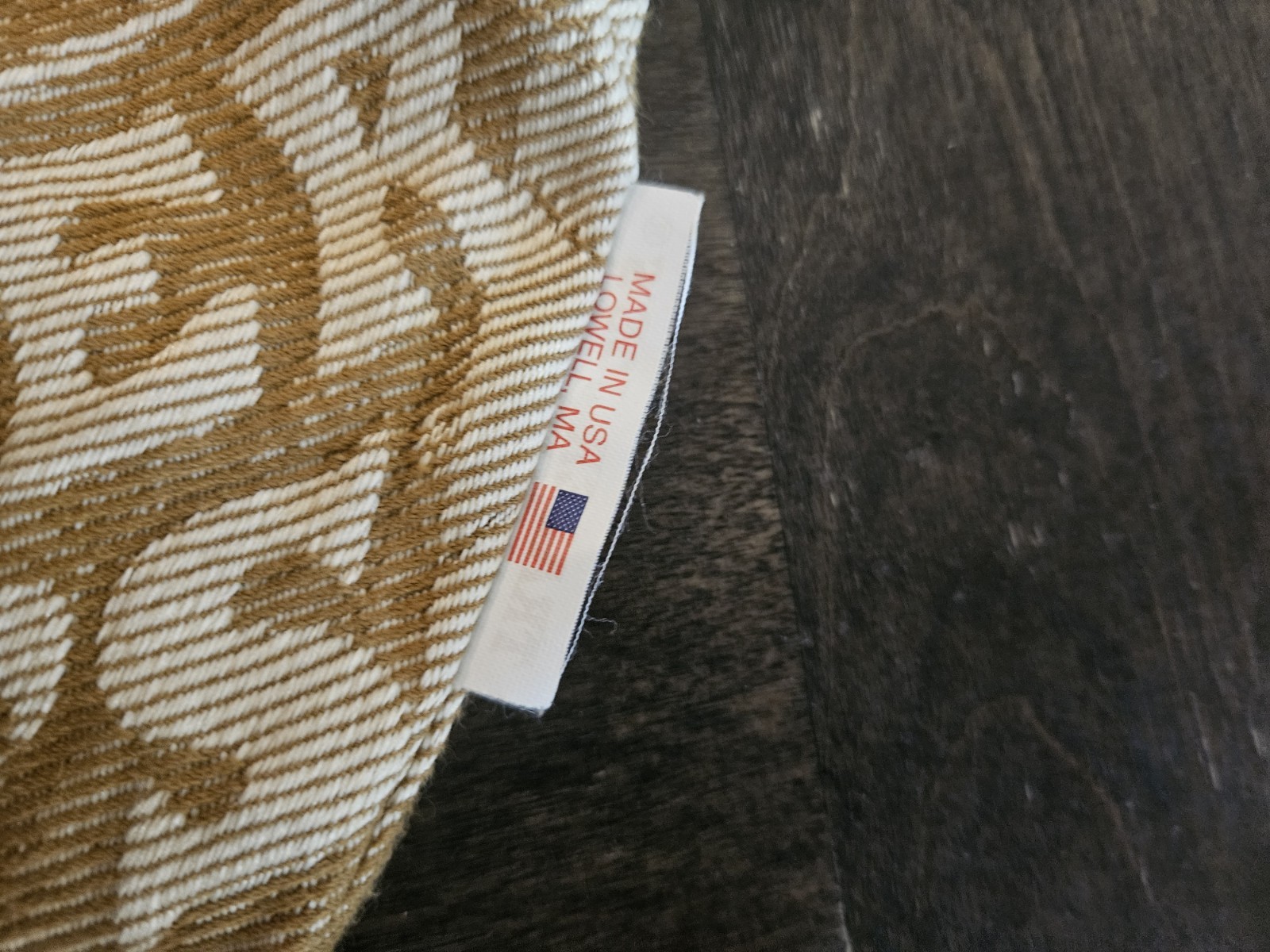 Vintage Trader Joe Soft Weave Bag Biege And Gold Tones made in USA