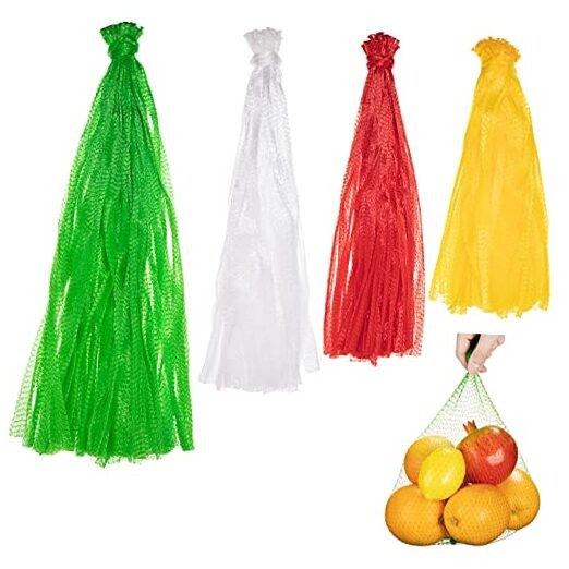 300 Pcs Reusable Mesh Nylon Netting with Loop Style Closures, Onion Reusable