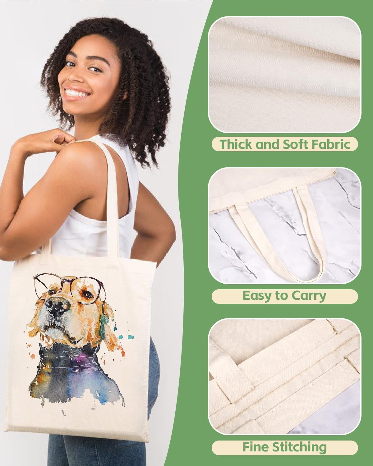 Canvas Tote Bag Bulk 50 Pack 13X15 Inches Medium Sublimation Tote Bags, 10Oz Lig