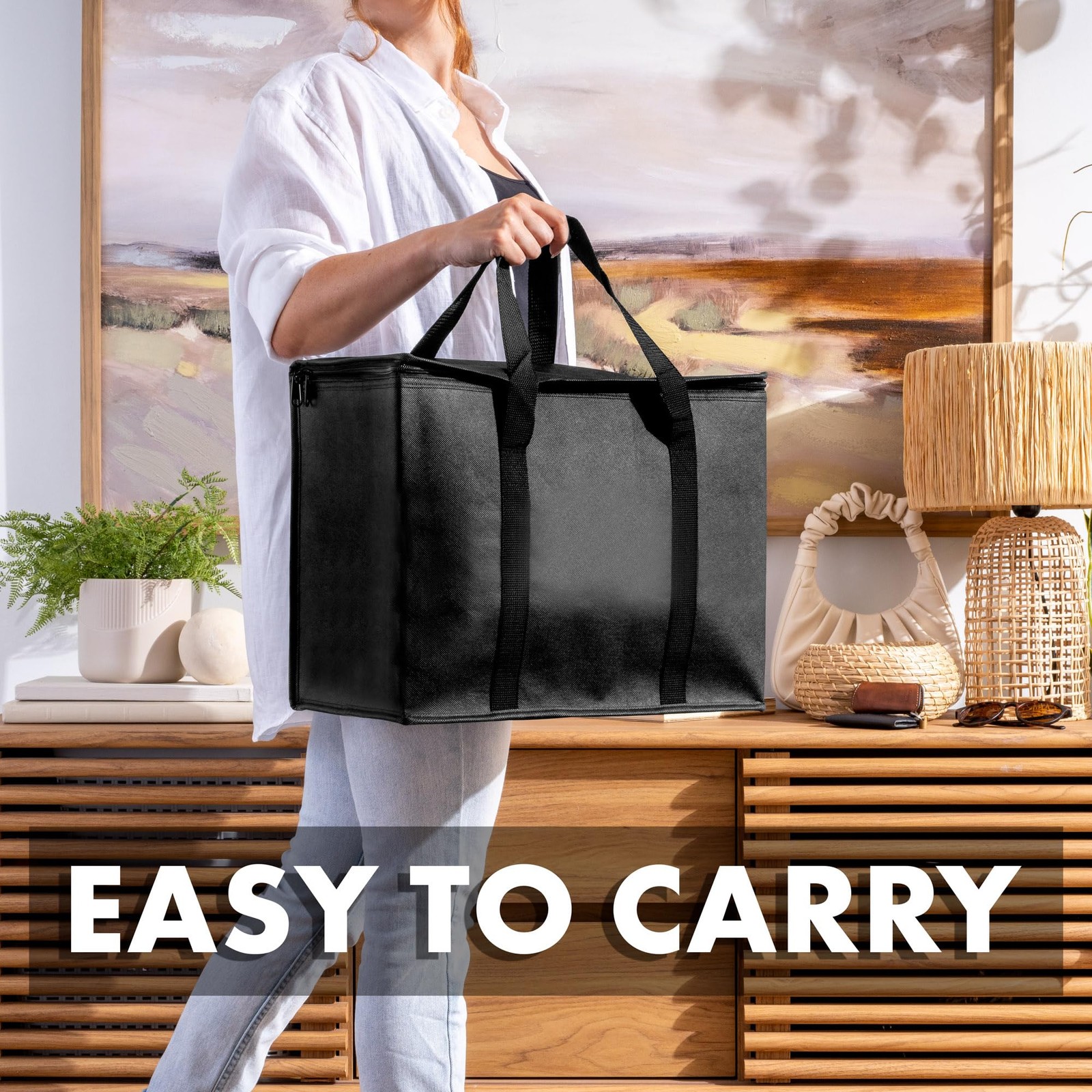 (Not Made In China) Insulated Reusable Grocery Bags, Catering and Delivery Ba…