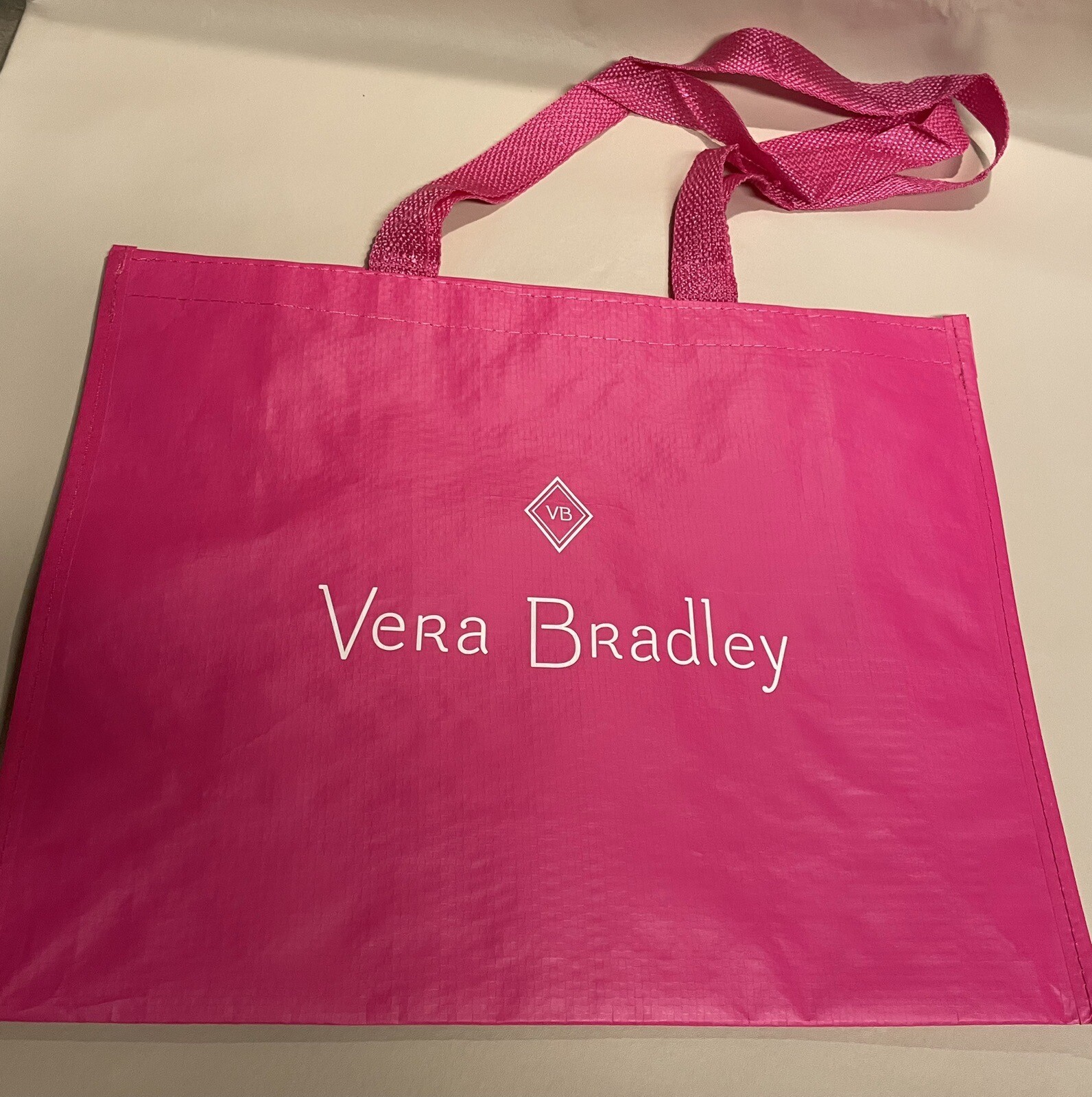 Vera Bradley Set of 3-1 Sm, 1 Med & 1 Lg, Pink Reusable Shopping Bags