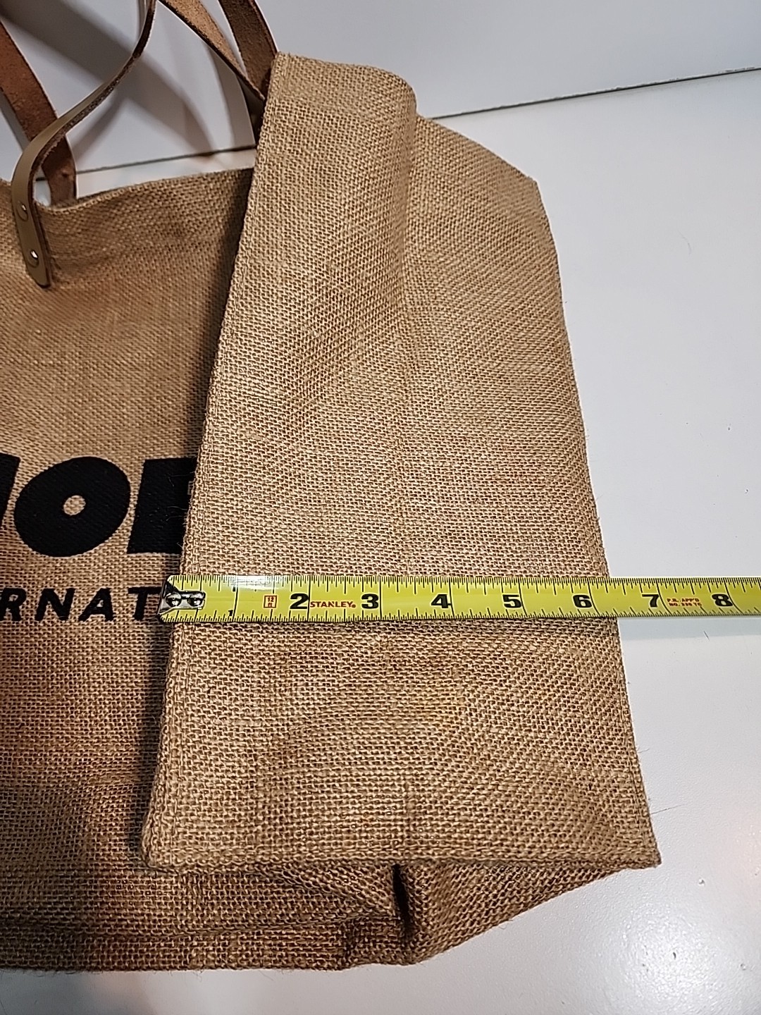 HOBO INTERNATIONAL BURLAP JUTE TOTE BAG WITH CHANGE PURSE