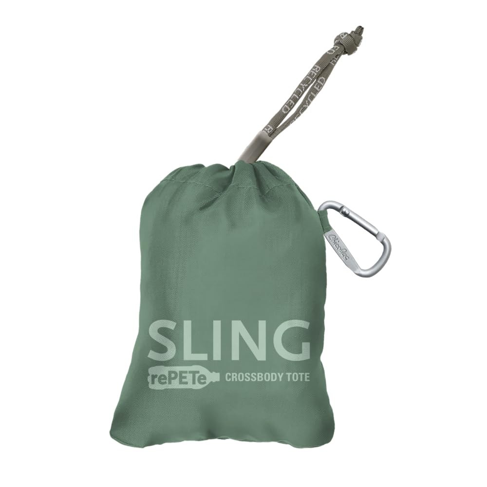 Sling rePETe + Refine | Eco-friendly Messenger-Style Reusable Tote Bag Sage
