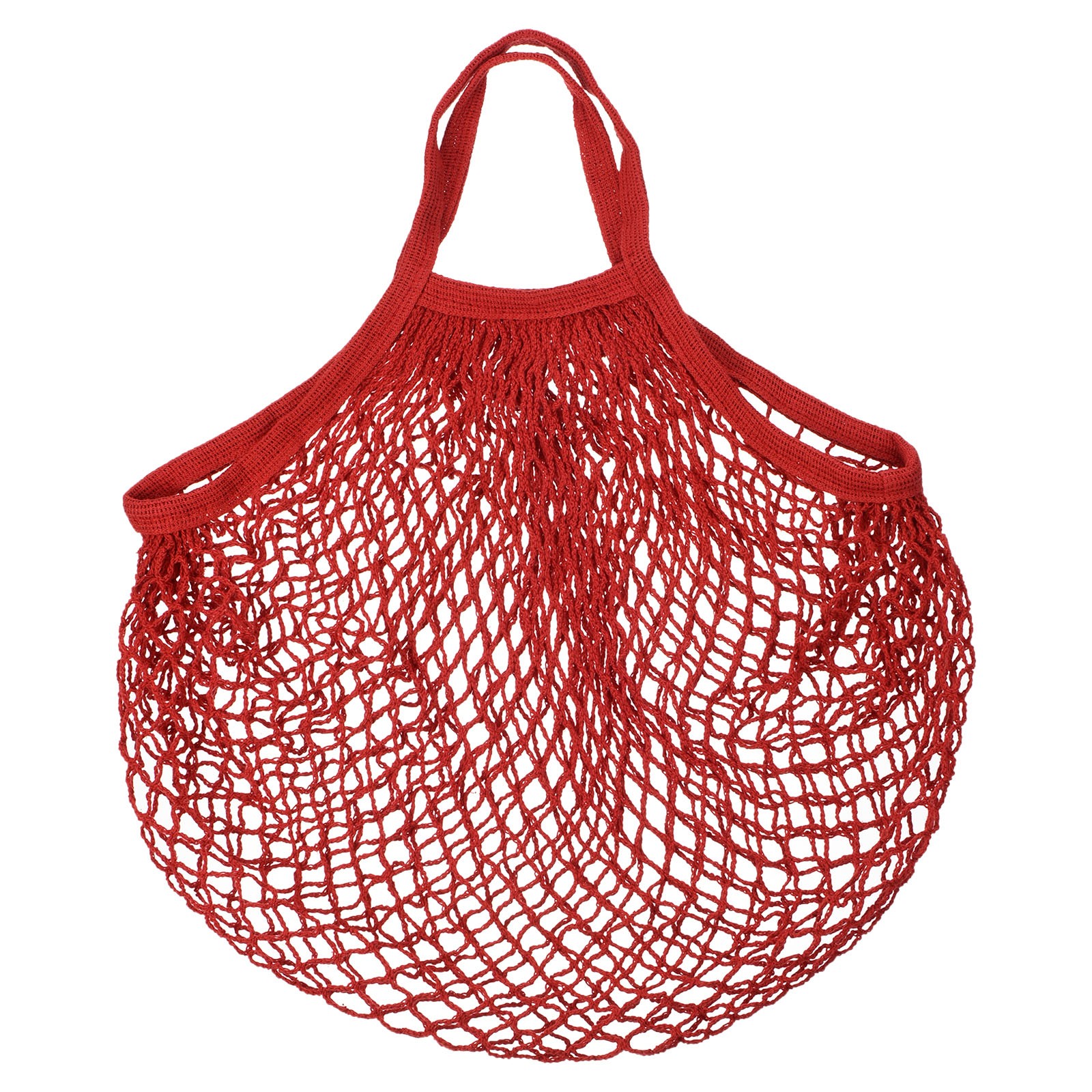 Cotton Mesh Bag, 15×13.8″ Mesh Net String Grocery Bags Red