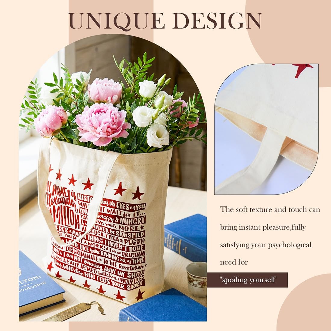 Musical Movie Quotes Tote Bag, Hamiltons Merch Canvas Tote Bag Aesthetic for …
