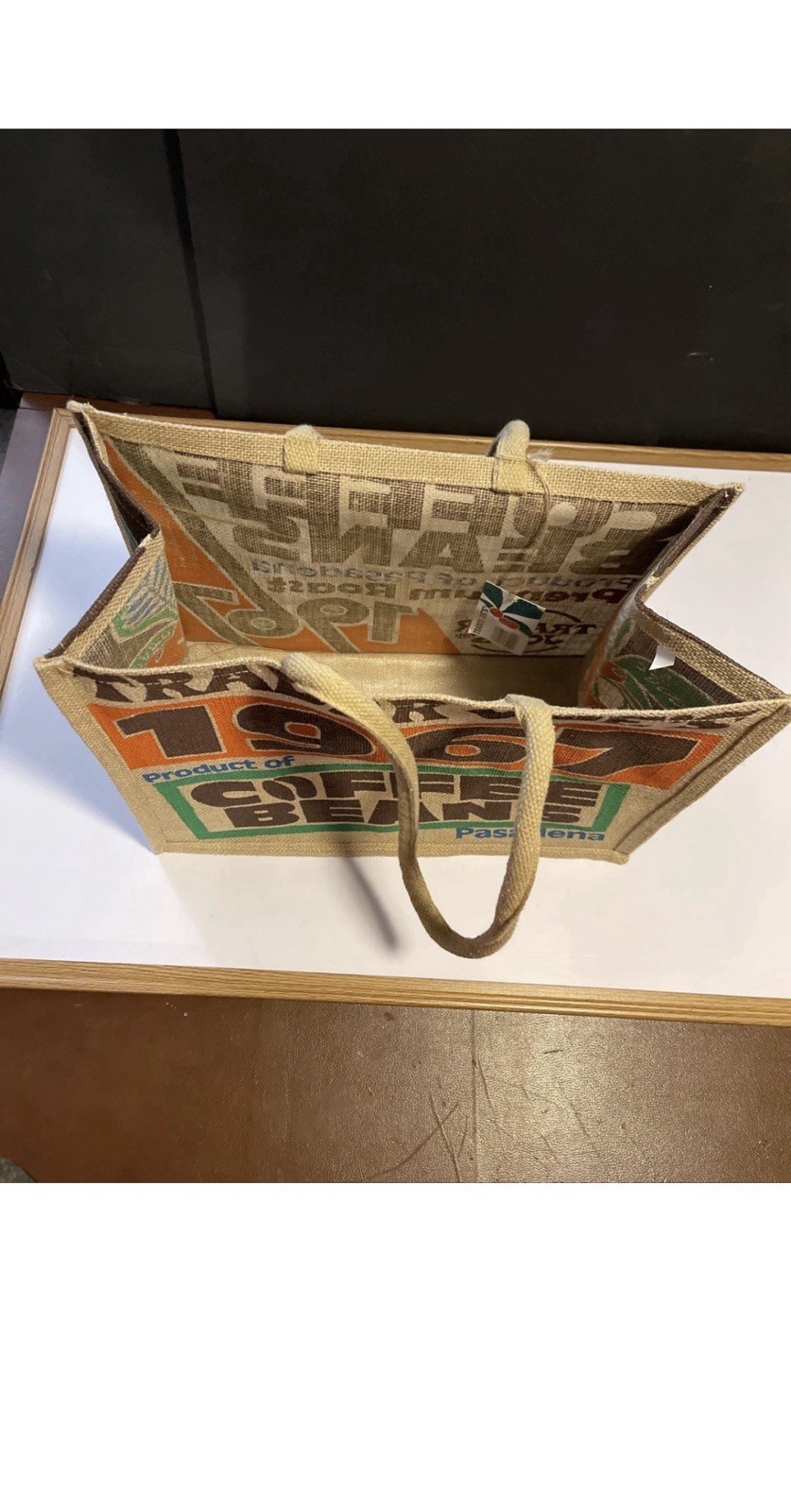 Trader Joe’s Jute Bag Reusable | 1967 Pasadena Coffee Beans Premium Roast