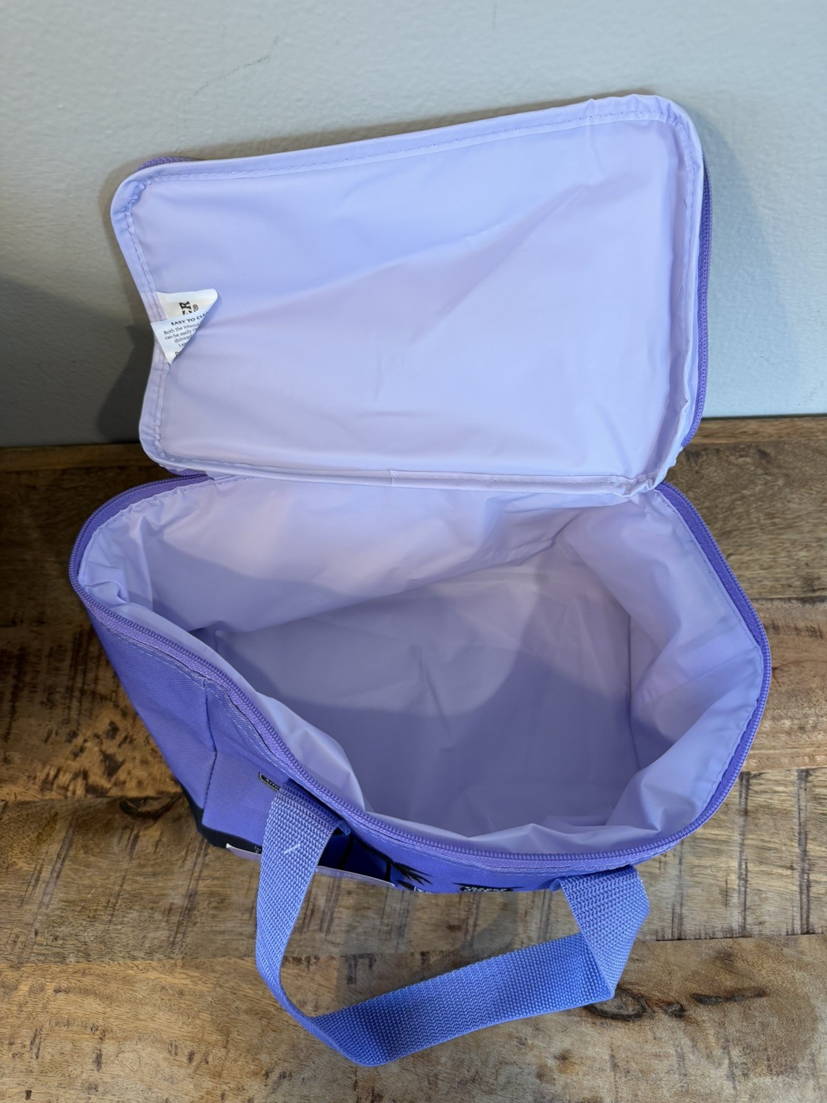 New Spring Trader Joe’s Lavender Purple Mini Insulated Cooler Tote Lunch Bag