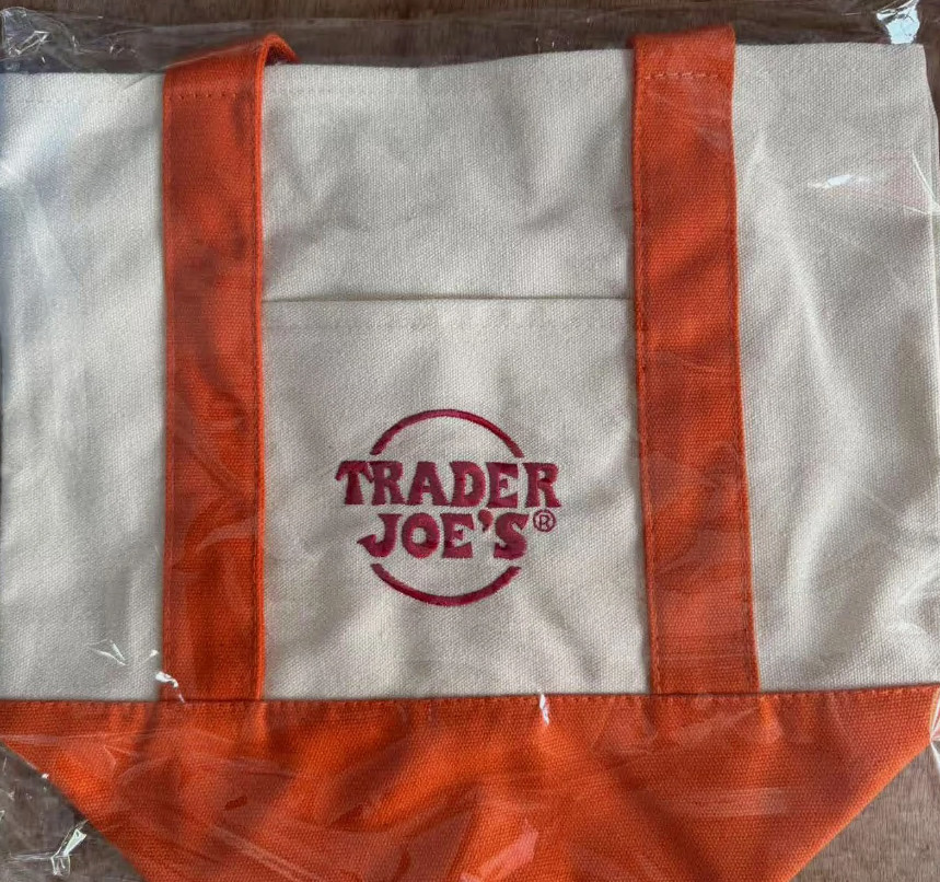 Nine color options Trader Joe’s Mini Pastel Canvas Tote Bag Christmas canvas bag