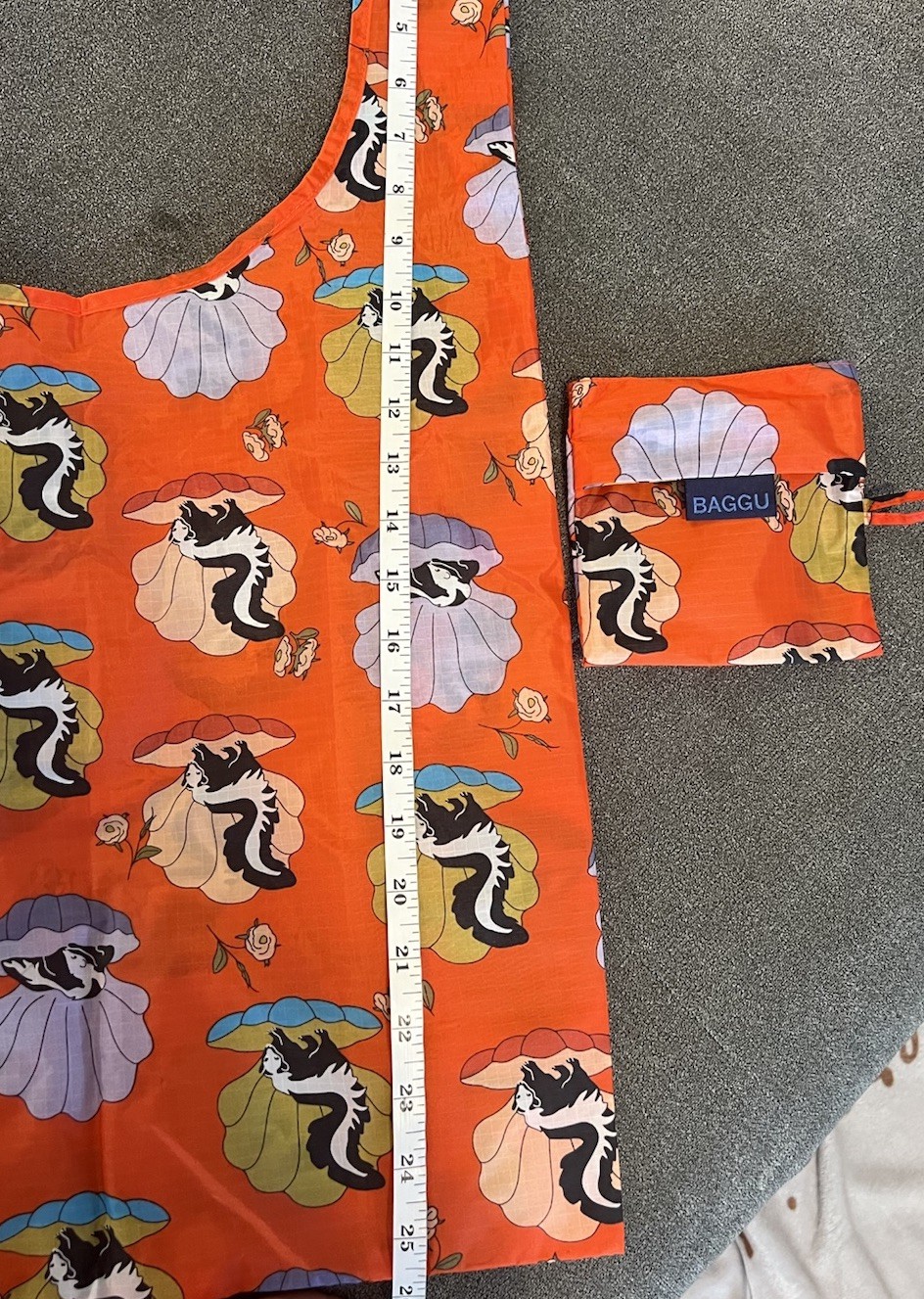 NWOT BAGGU Eco Friendly Bag STANDARD Half Shell Skunk