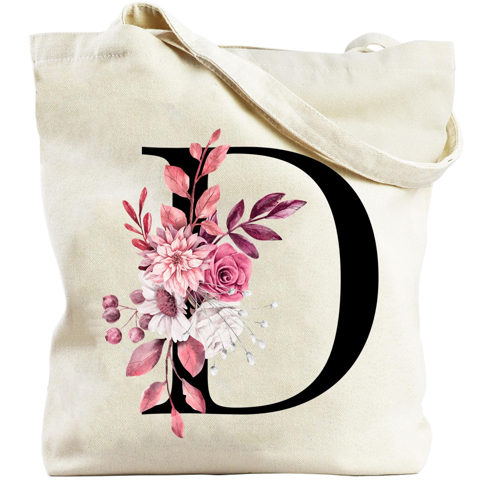 Initial Tote Bags for Women, Monogrammed Reusable Grocery Bags, Personalized …