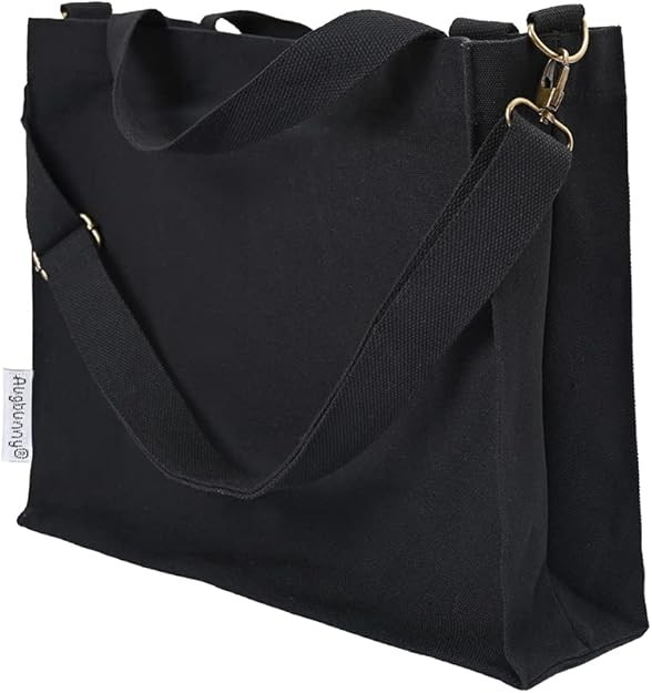 Heavy Duty Canvas Extra Large Shoulder Crossbody Bag Grocery Shopping Bag Bea…
