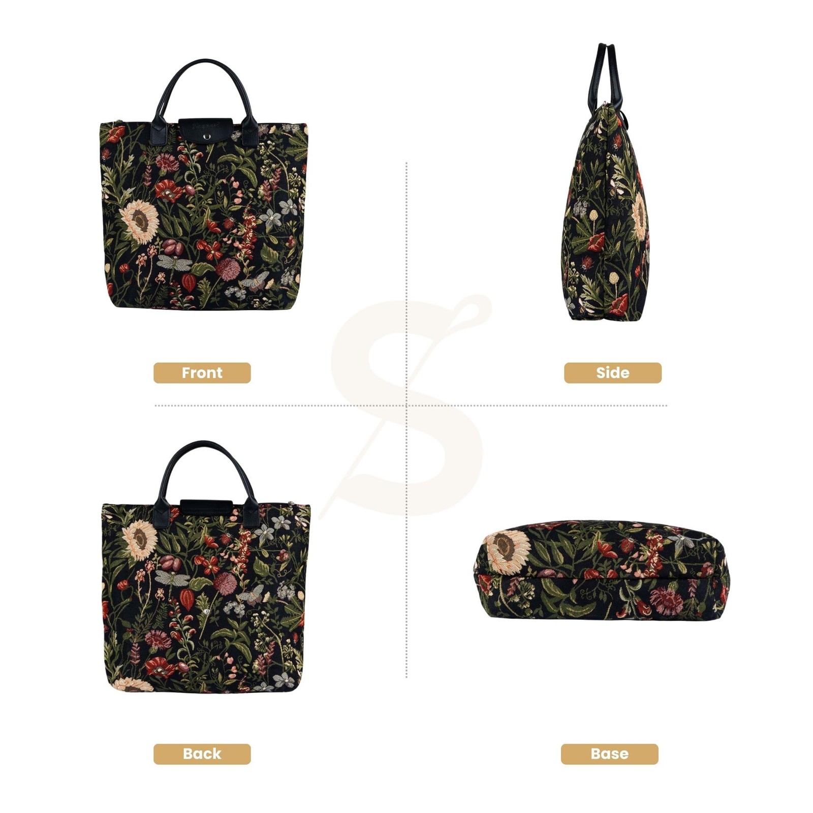 Tapestry Foldable Tote Bag Reusable Shopping Bag Grocery Bag in Morning Garde…