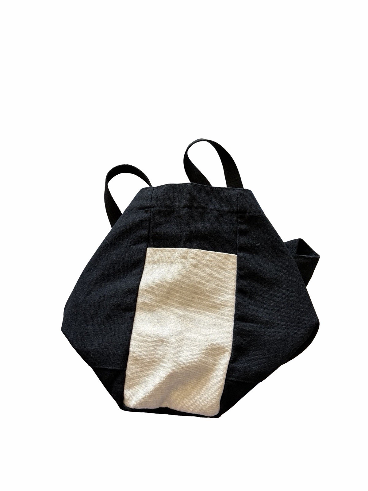 PHILIPPINES Fabric Tote Bag Black/Beige Print 22×15.5×4.5 Reusable Foldable