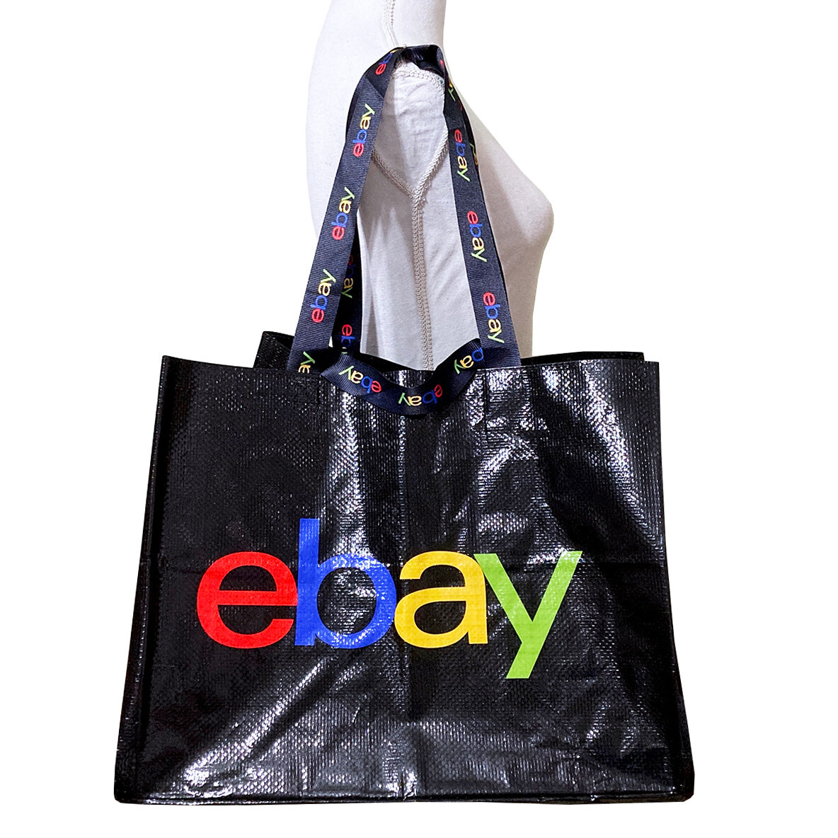 eBay XL Tote Bag Reusable Shopper Black