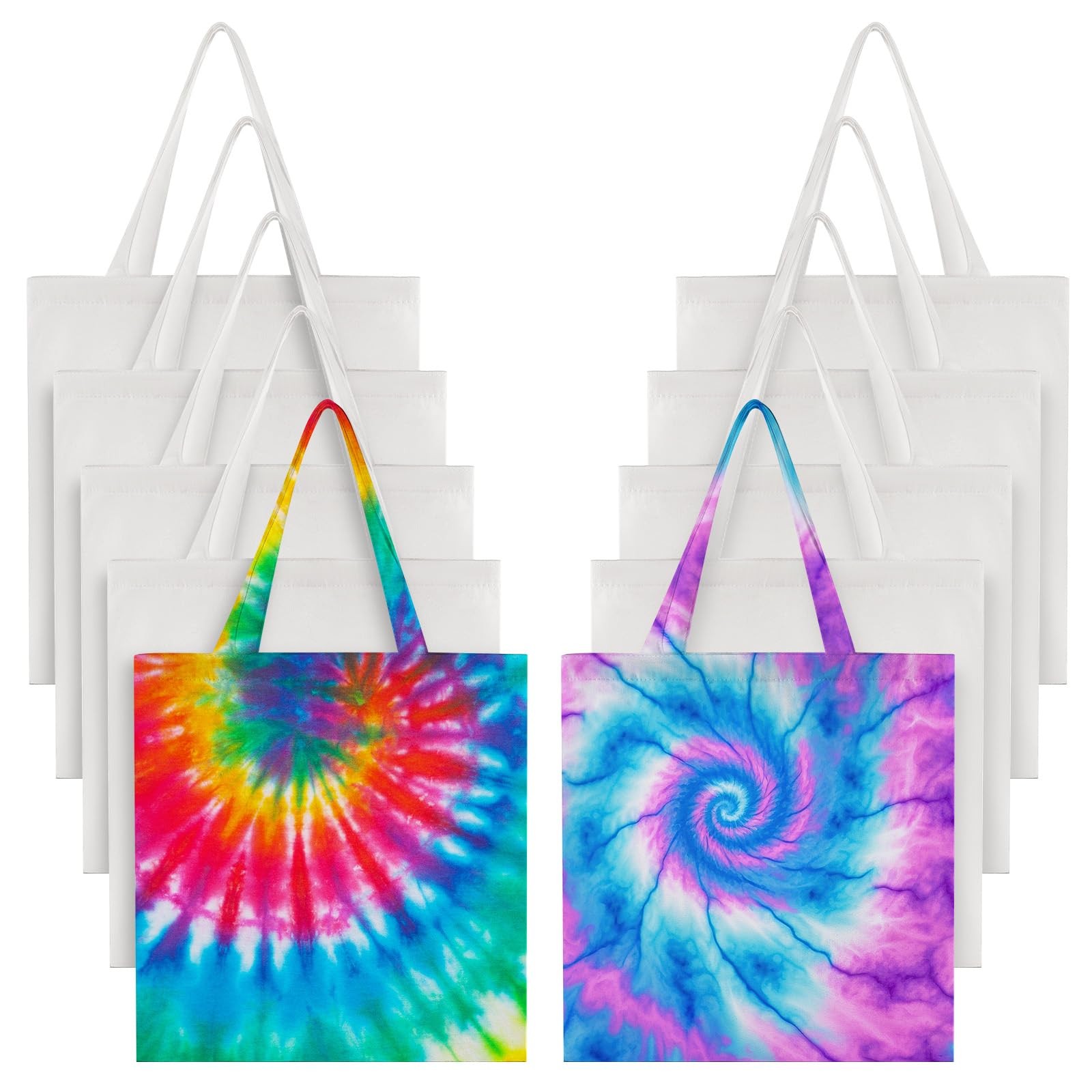 Cotton Tote Bags Bulk For Tie Dying Bohemia Blank Grocery Shopping Bag 20 PCS