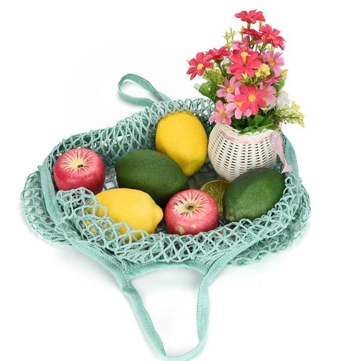 Reusable Grocery Bag Eco Shopping Bags Handbag Cotton Mesh Bag Fruit Storage