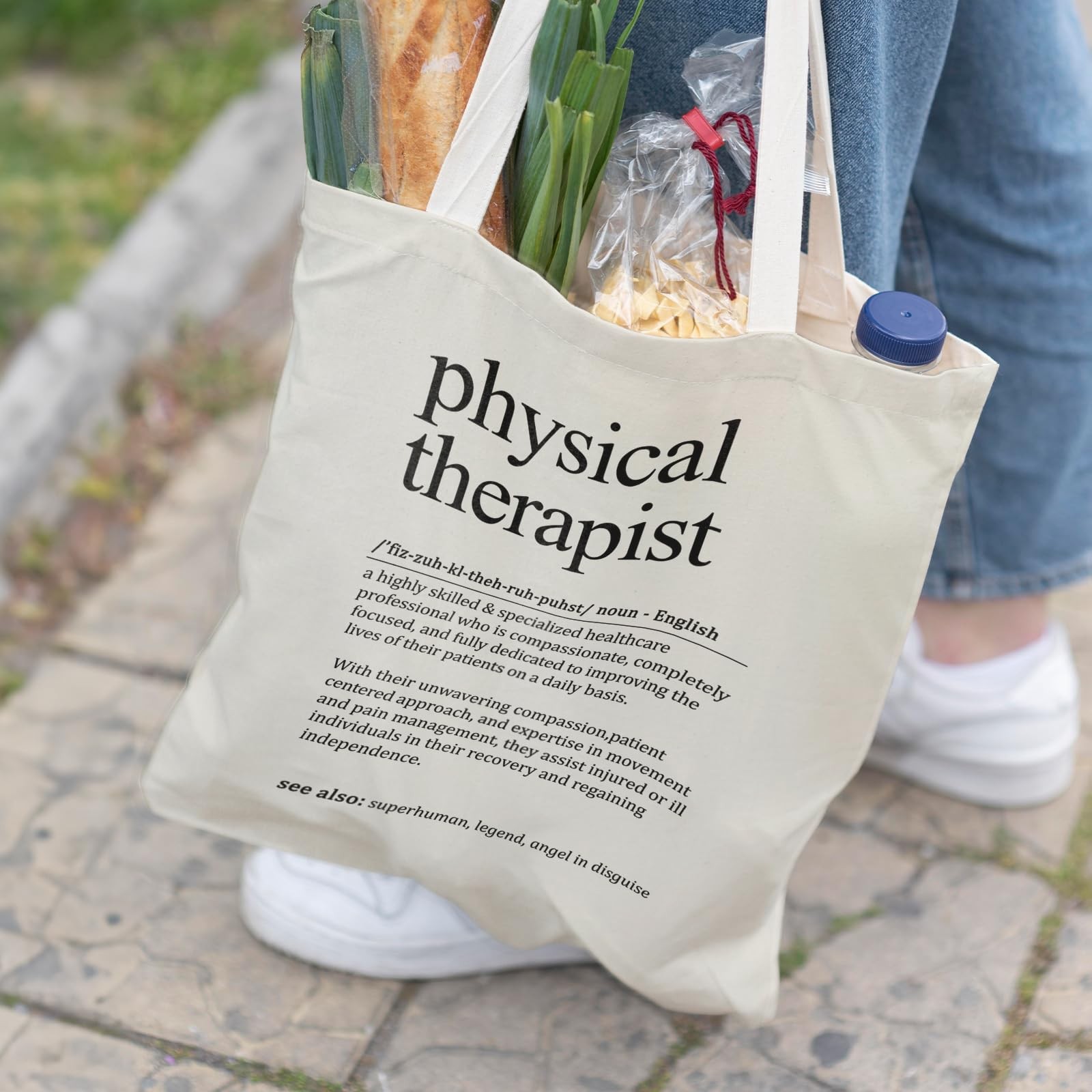 Physical Therapist Tote Bag Gifts For Women Reusable Grocery Shopping