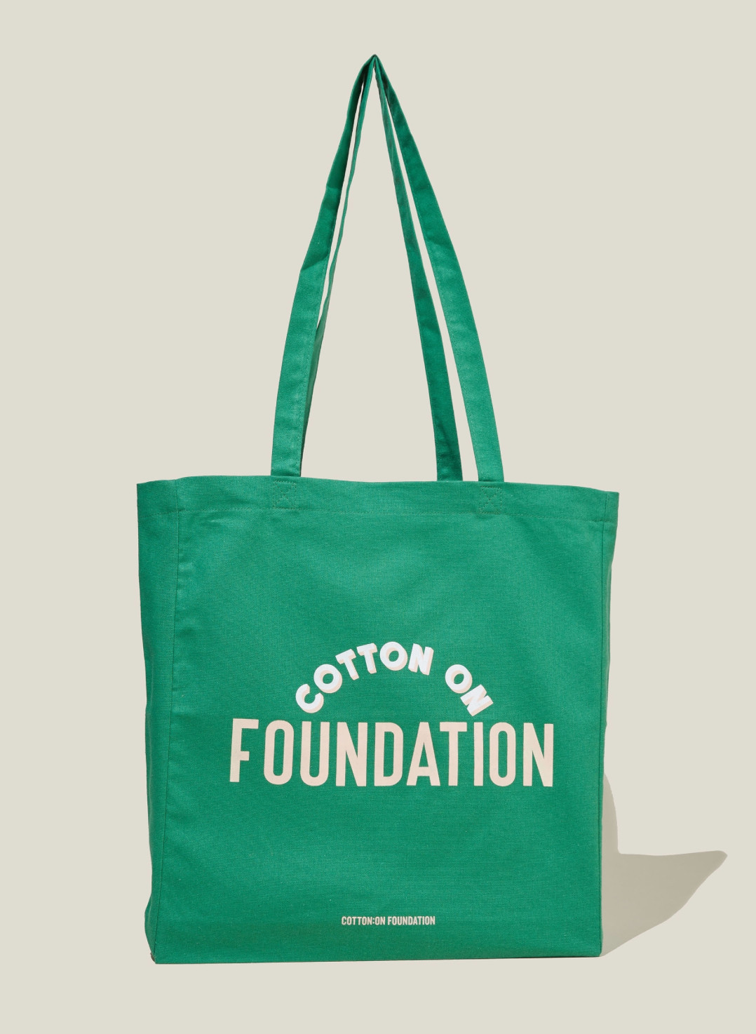 RARE Cotton:On Foundation Recycled Tote Bag Jade Green Reusable Grocery NEW