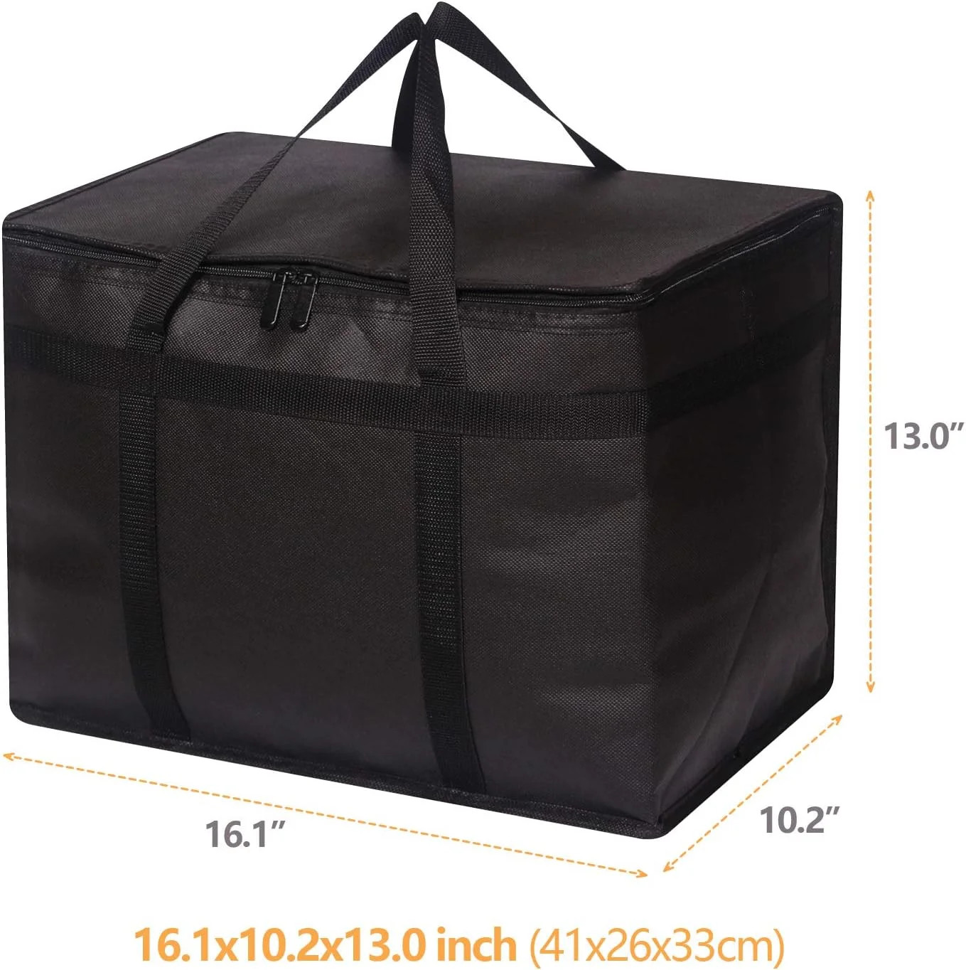 DIOMMELL XL Insulated Reusable Grocery Bags with Sturdy Zipper Reinforced Bottom
