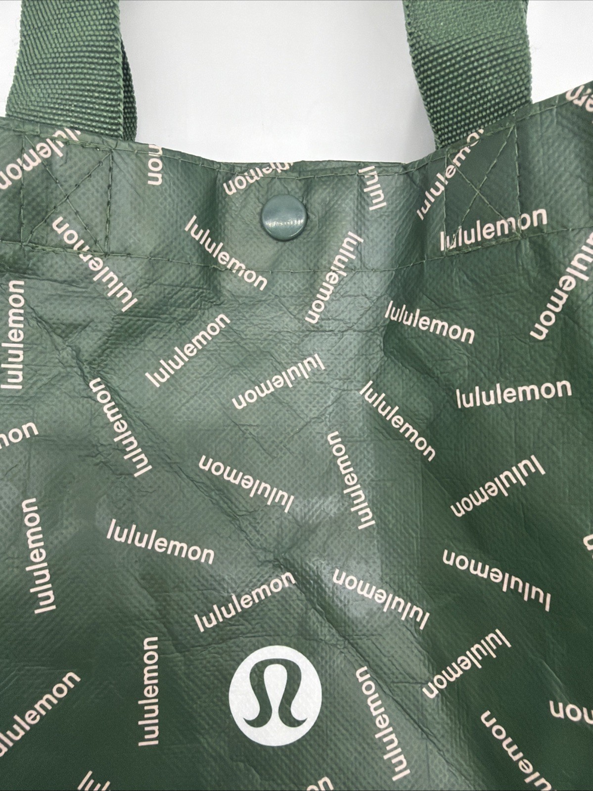 Lululemon Limited Edition Seasonal Reusable Shopping Bag Green Logo 11x9x4.#87