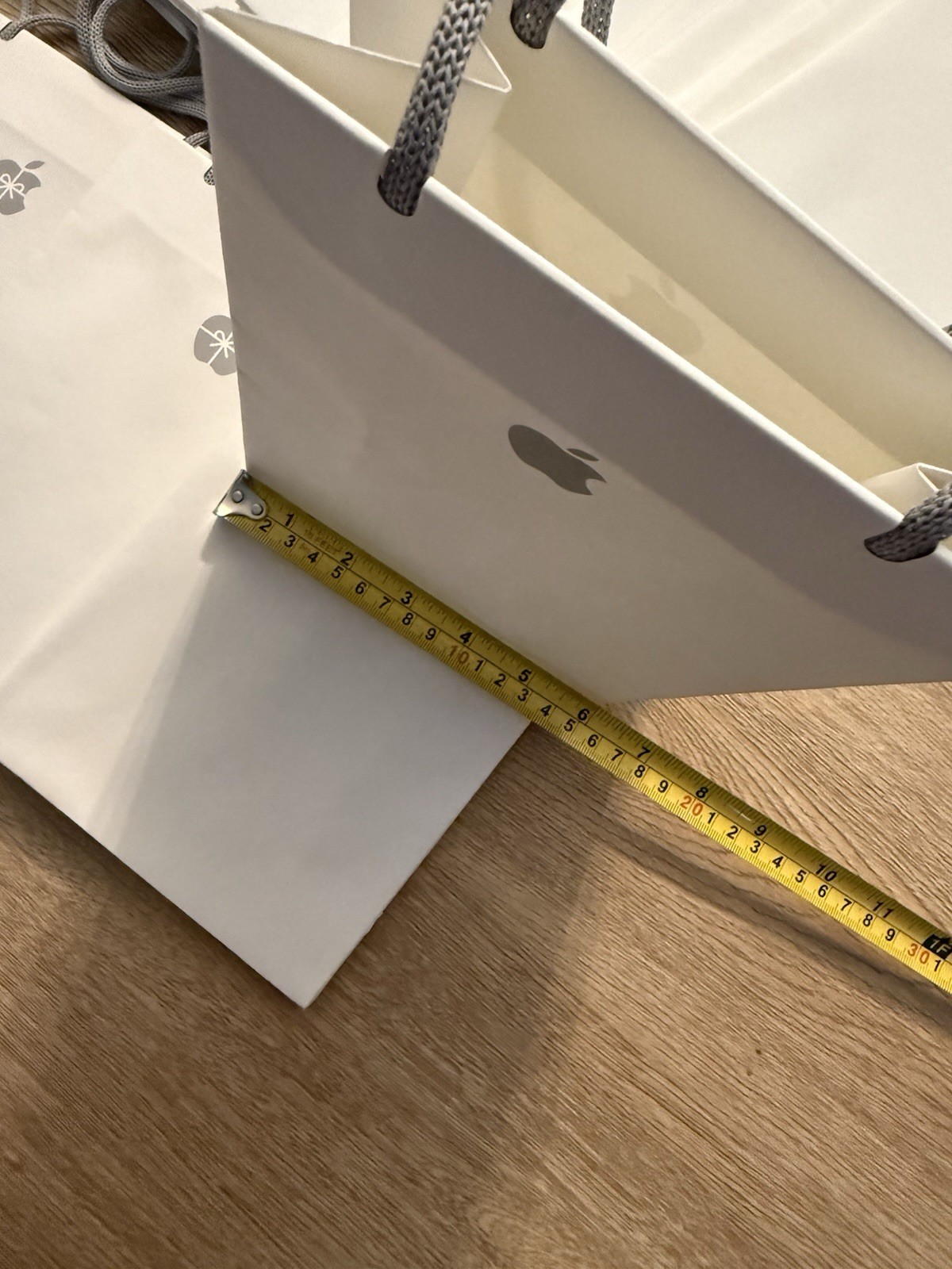 Apple Shopping Bag – Rope Handle White – Small (6 x 9 x 3 inches)