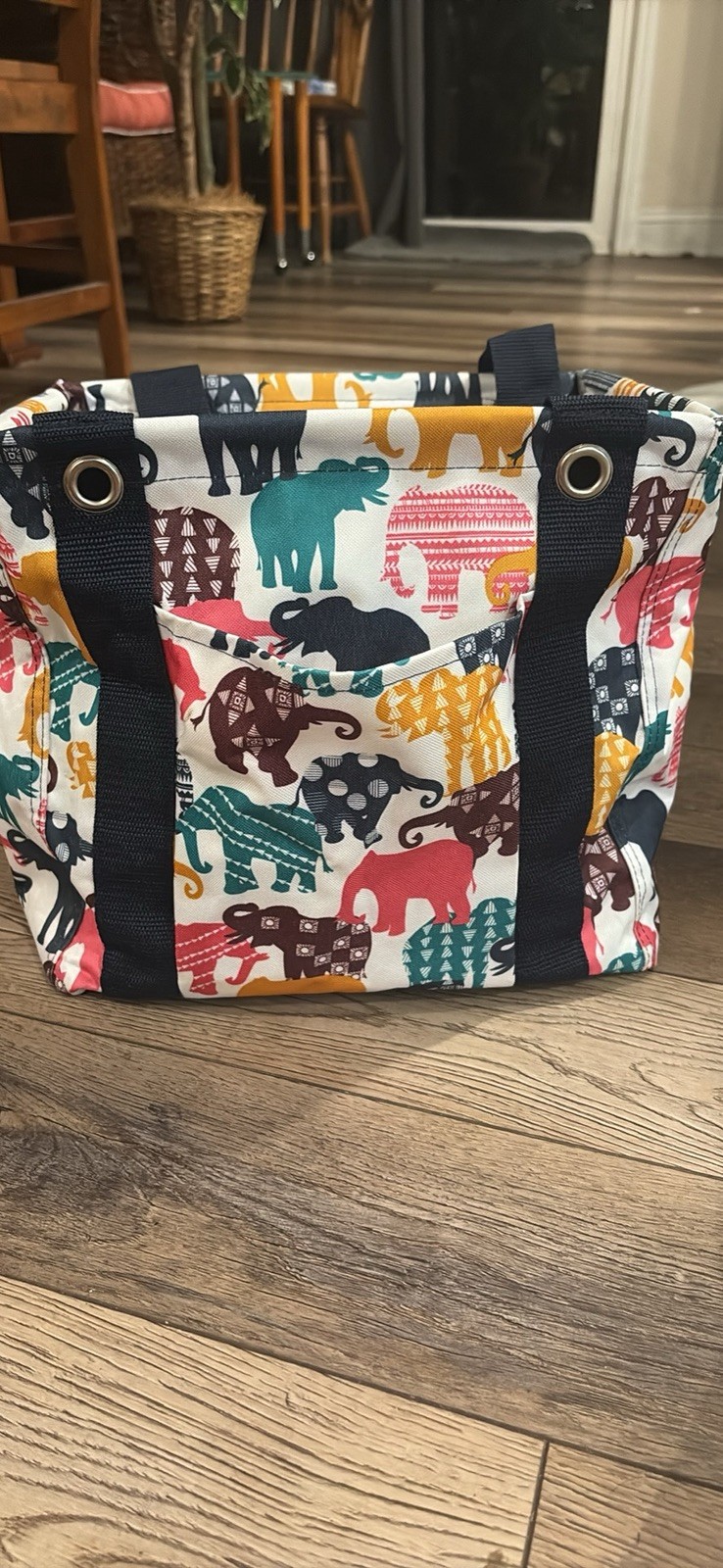Elephant print Thirty-One Reusable Tote,Foldable,Multicolor.
