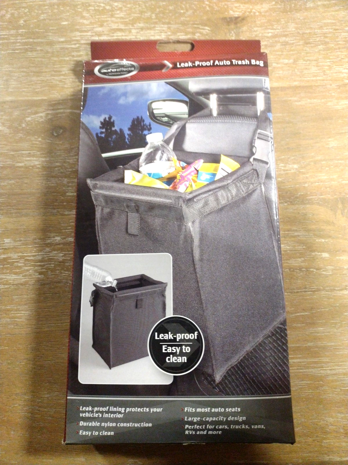 No-Leak Trash Bag- Car Trash Bag 9 X 10.5 X 7 Nylon Large Bx10