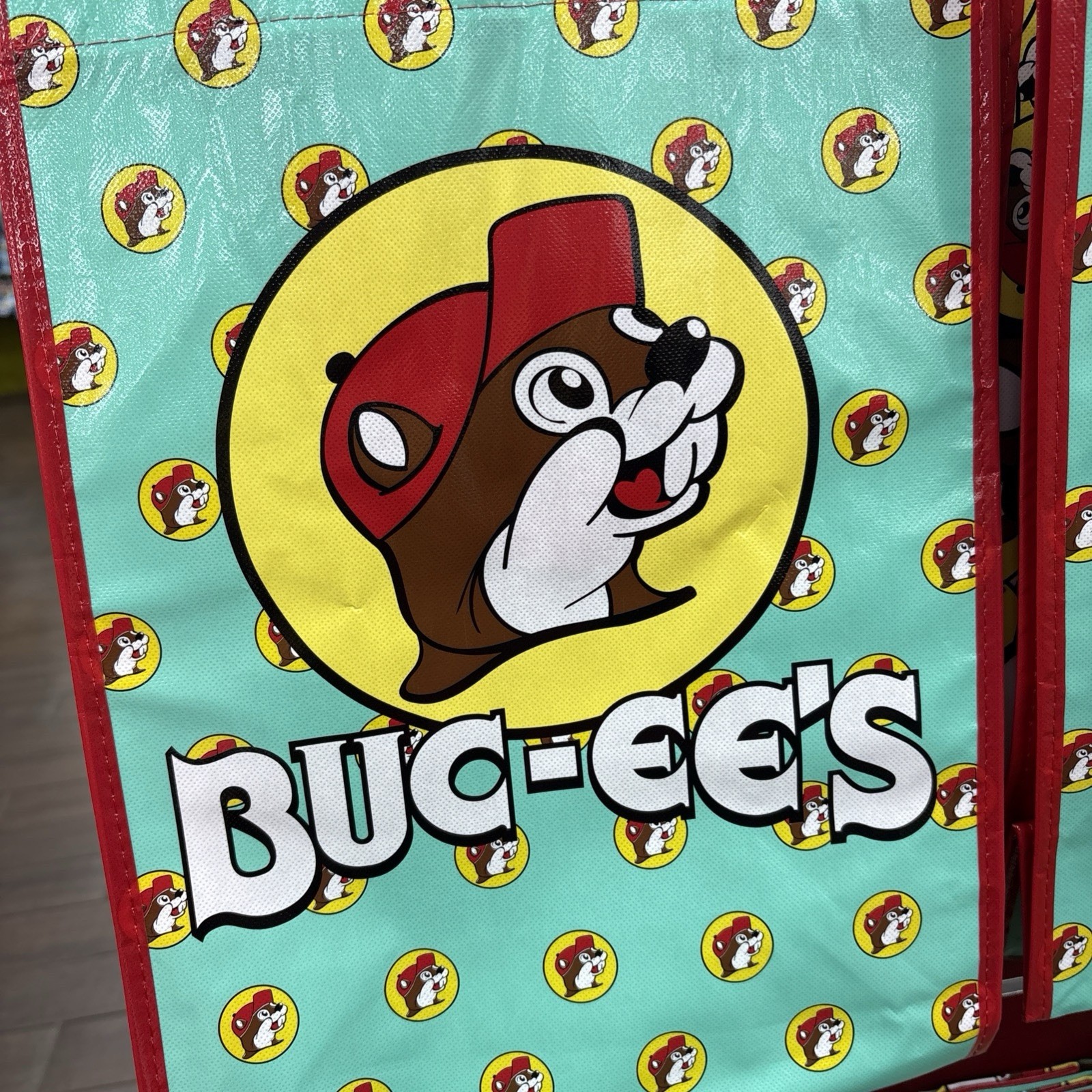 Brand New Limited Edition Buc-ees Bucees Reusable Shopping Tote Bag Beaver Logo