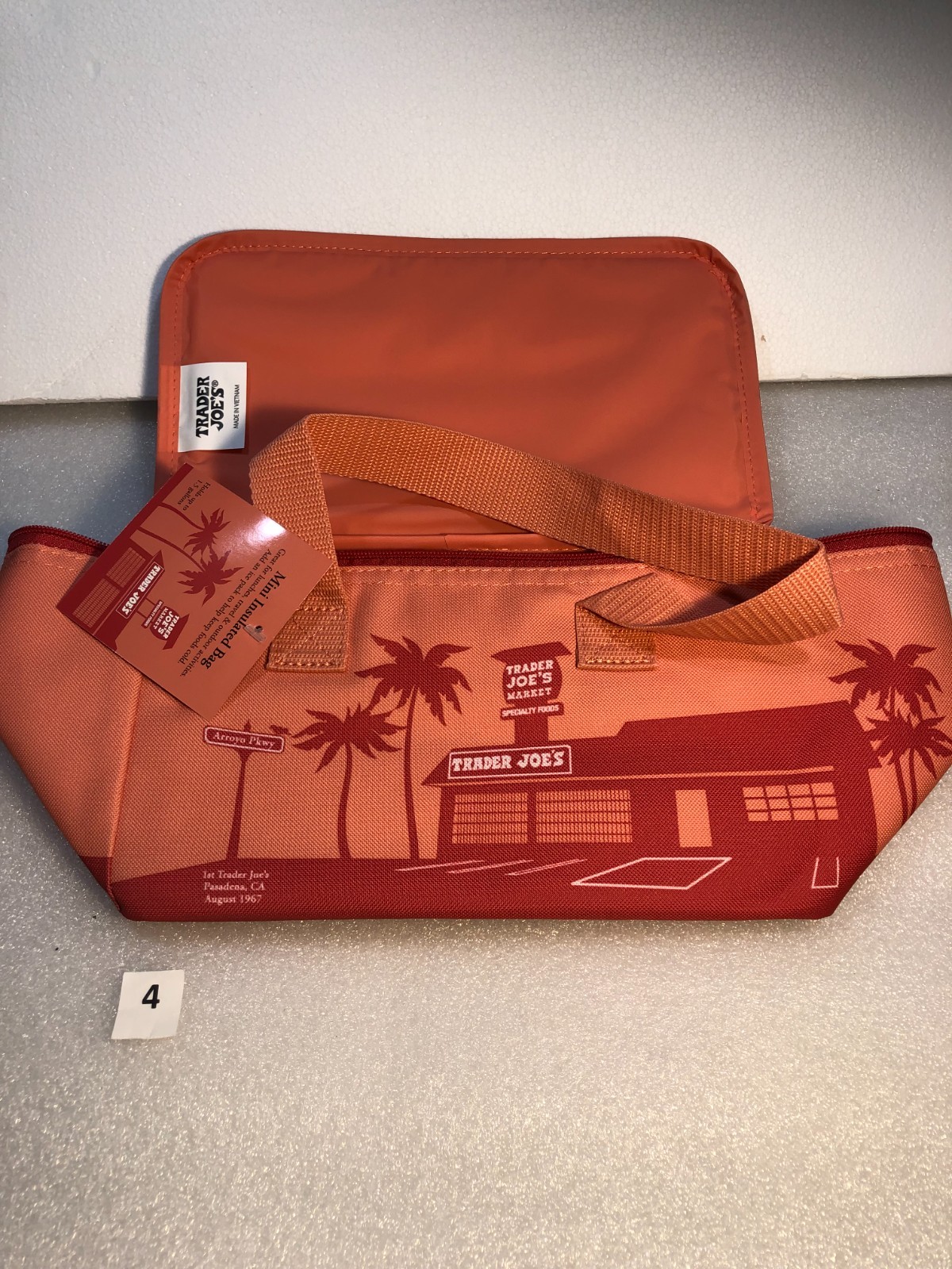 Trader Joe’s Mini Insulated Bag Blue Peach 2 Bags Tote New Lunch