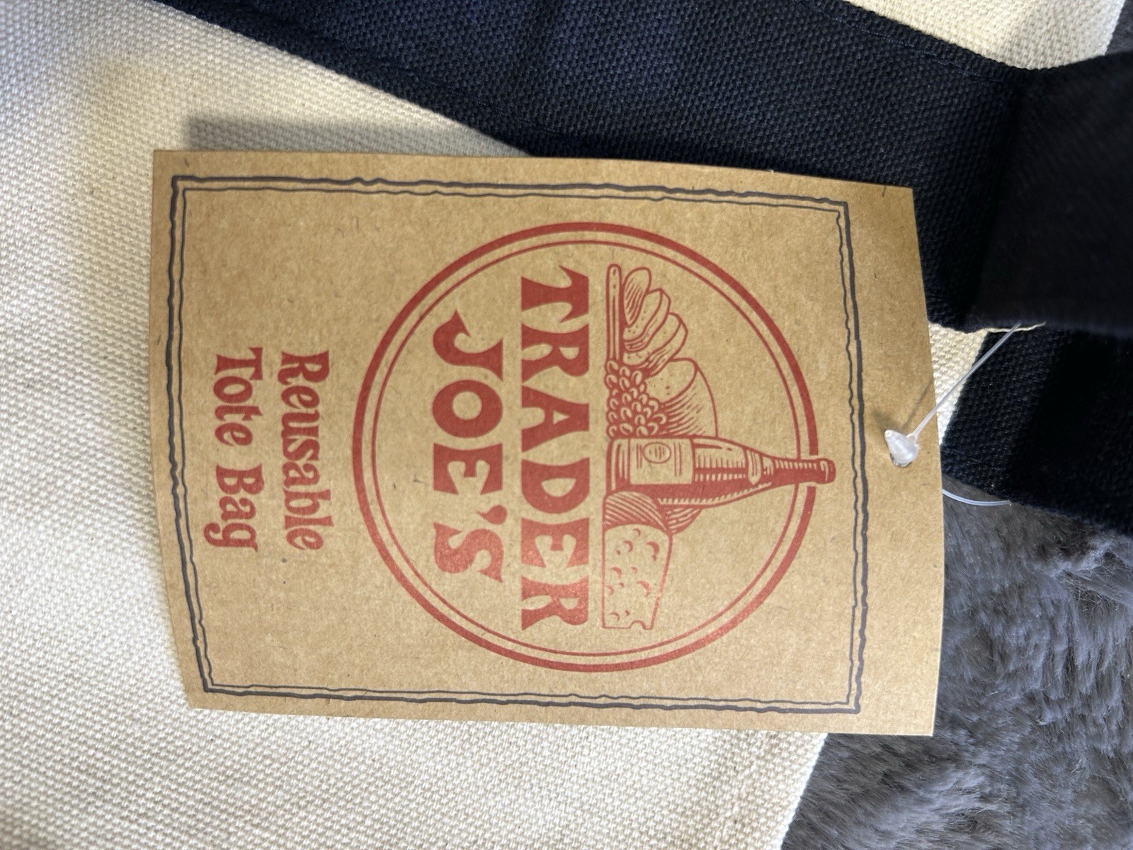 Trader Joe’s Canvas Tote Shopping Bag LARGE CLASSIC NAVY BLUE NEW with TAGS