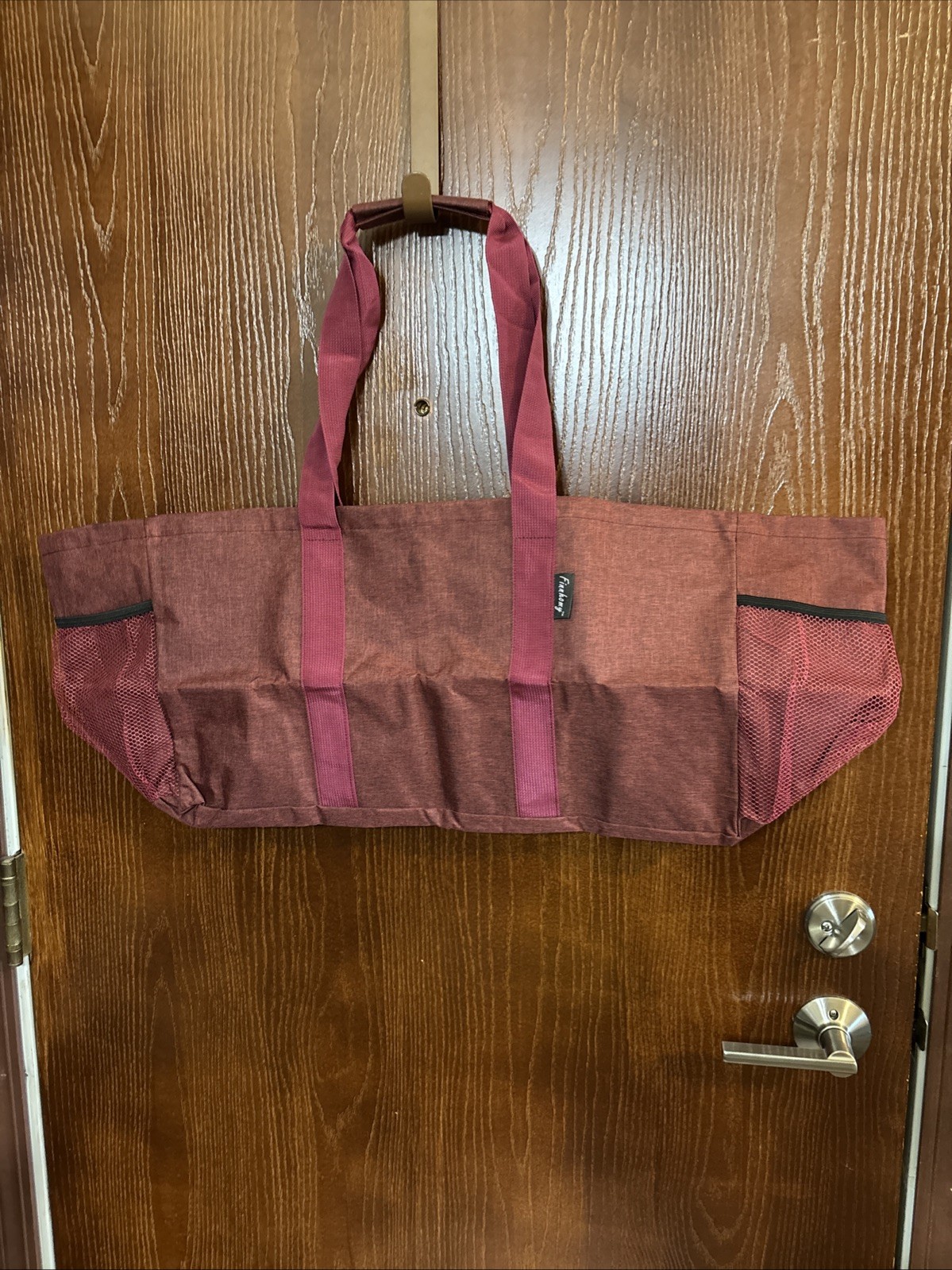 42L Extra Large Utility Tote Bag Finnhomy Red Fabric Storage Bag with Handle