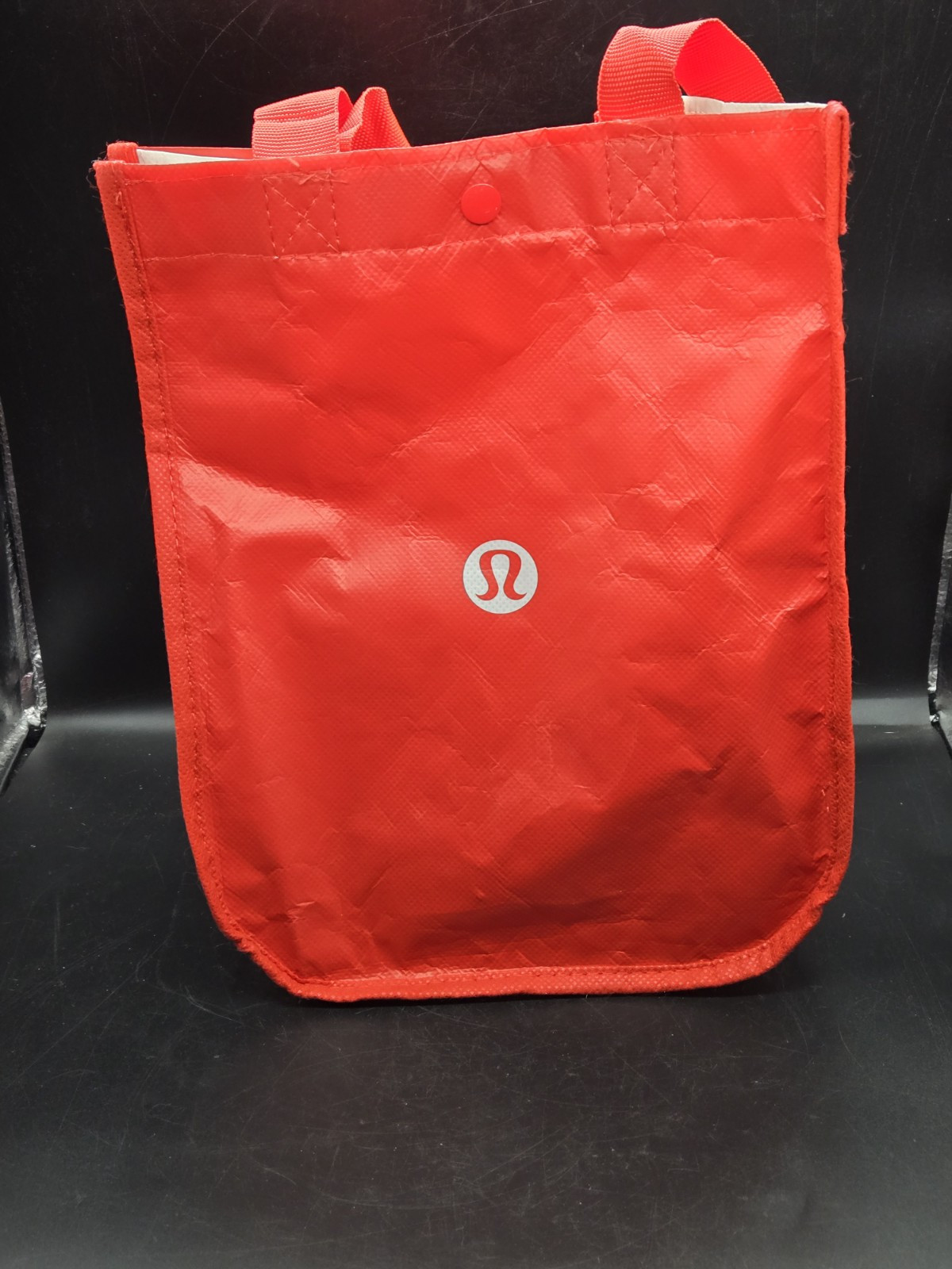 Lululemon Reusable Shopping Small Tote Bag w/ Nylon Handle – Red