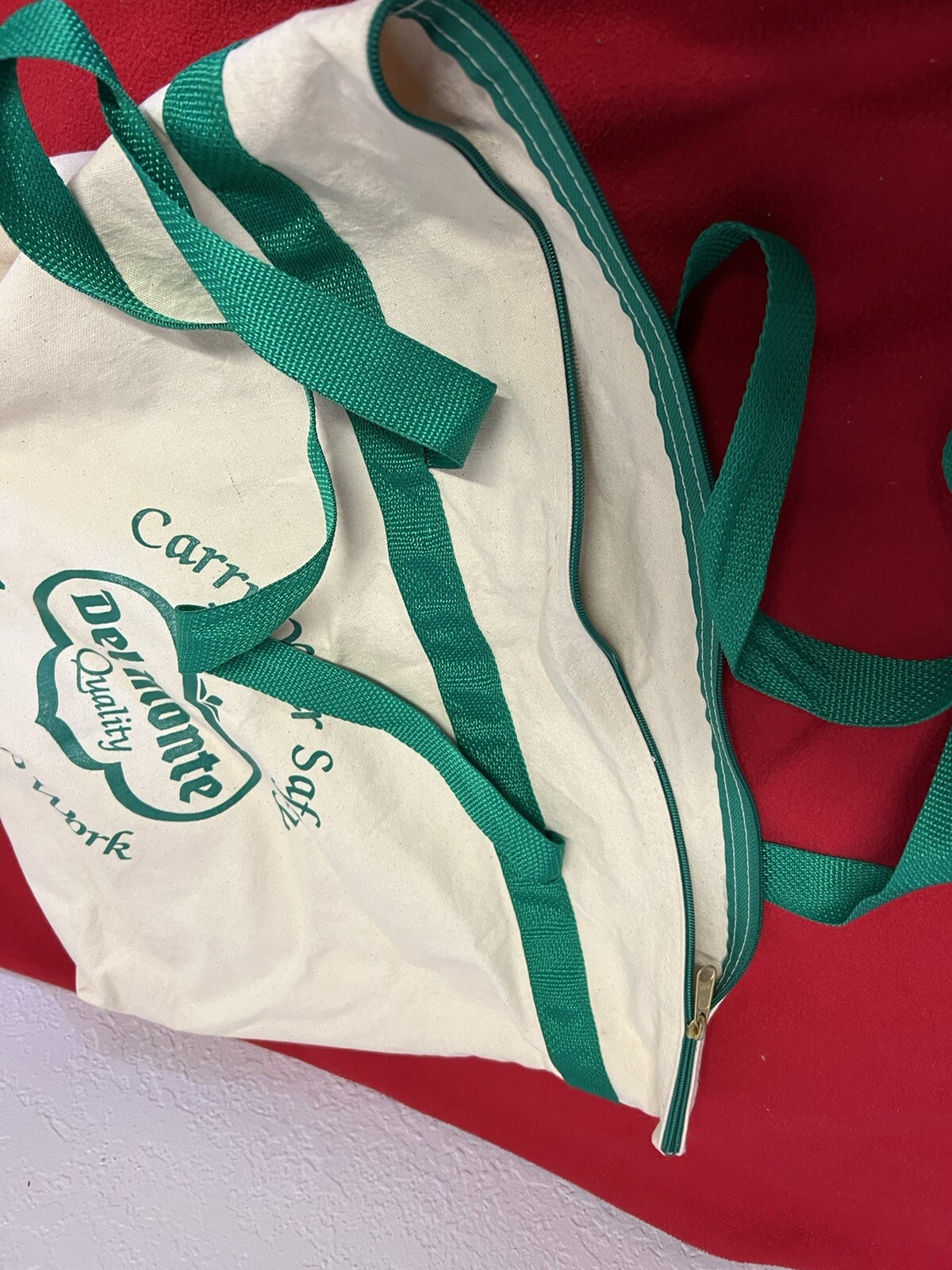Vintage Del Monte “Attitude To Work” 100% Cotton Oversized Reusable Tote Ba