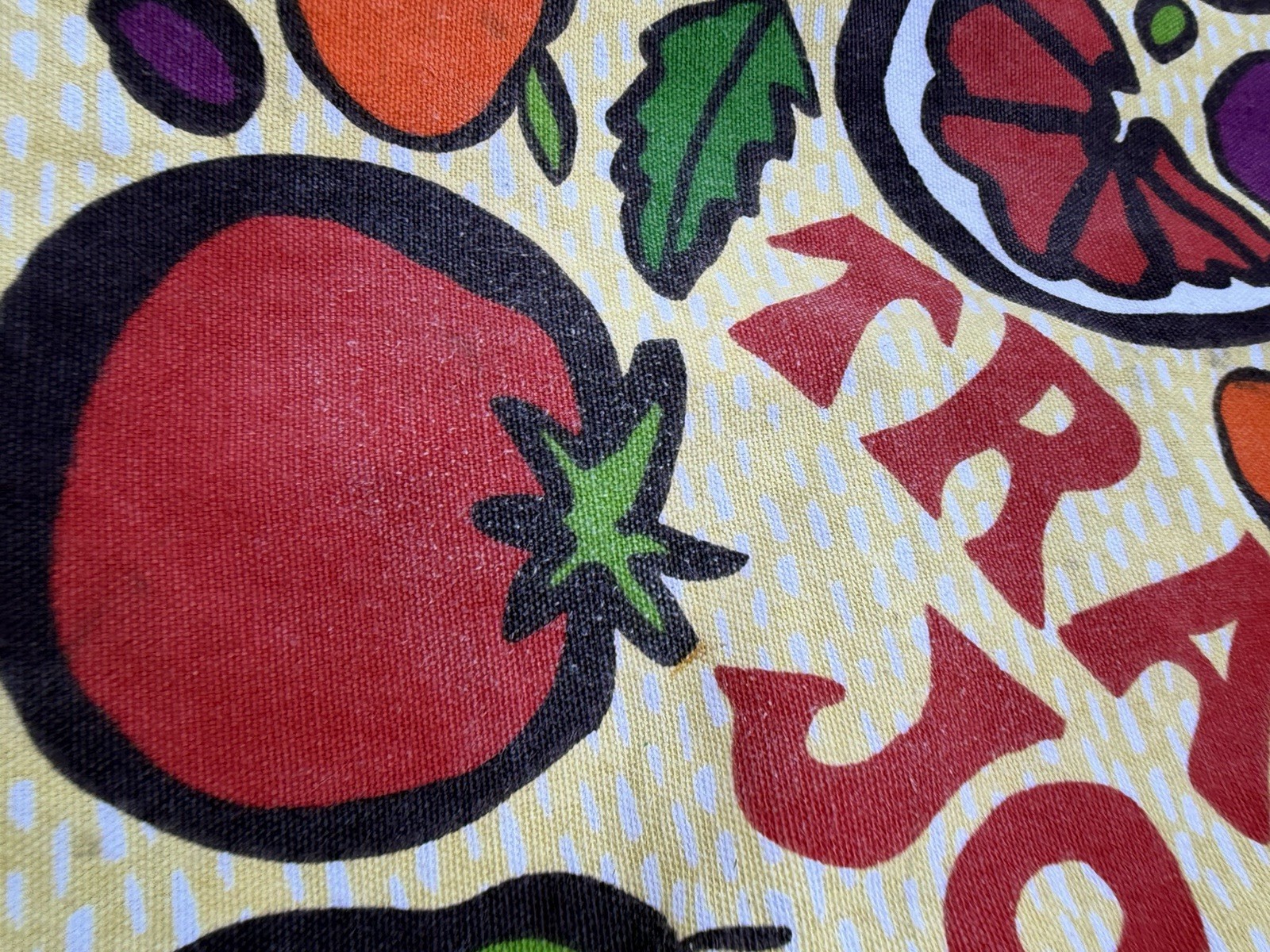 Classic Trader Joe’s Fruit Vegetable Canvas Tote Made In USA Reusable Grocery
