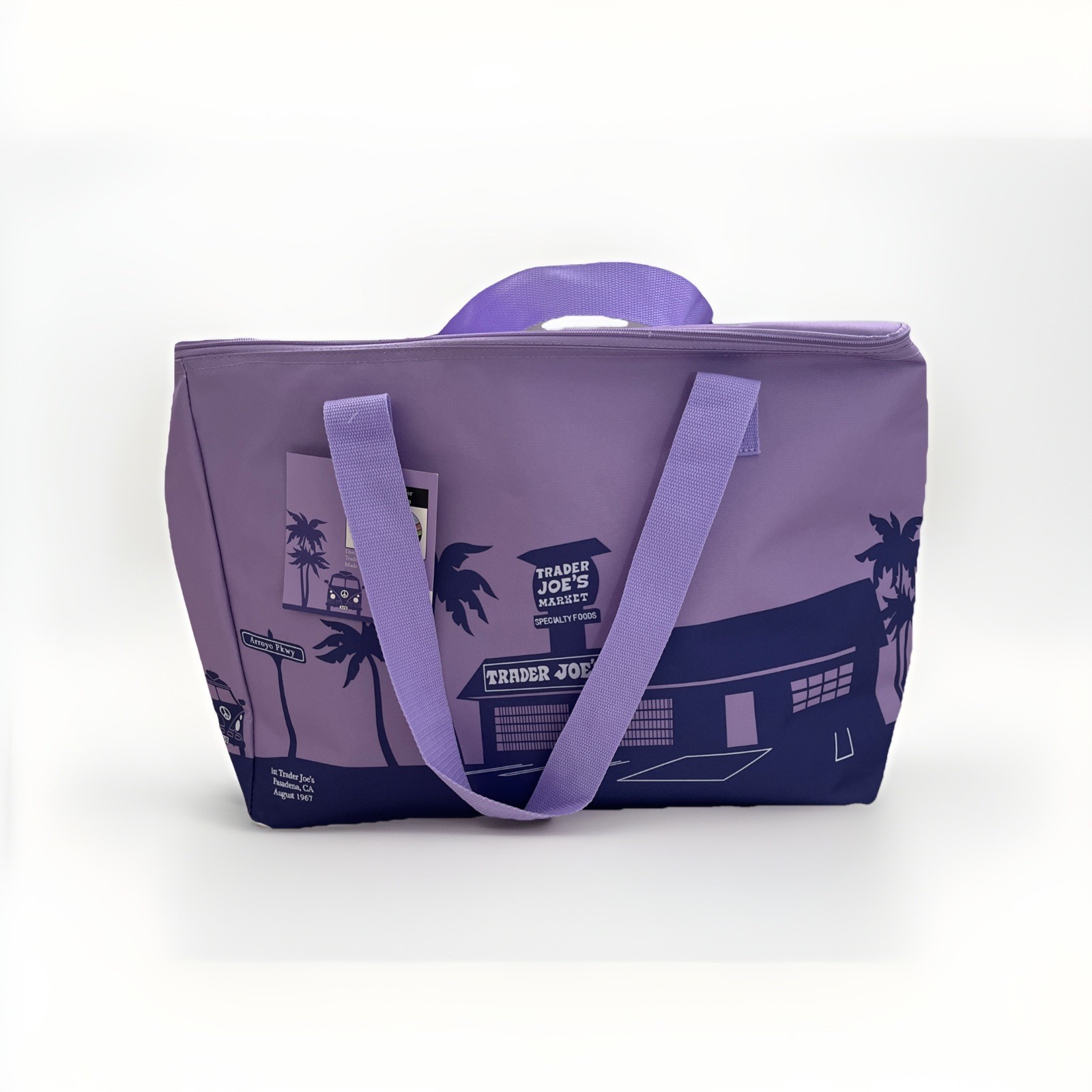 Trader Joe’s 8 Gallon Purple Reusable Bag Cooler Large Insulated Tote Lavender