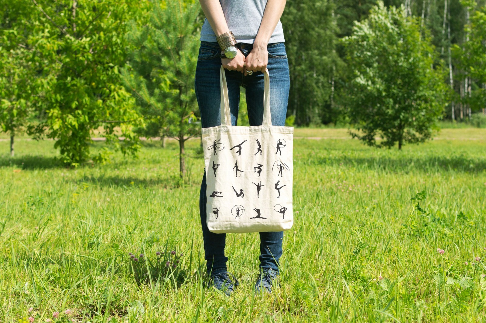 Gymnastics Tote, Grocery Tote, 100% Premium Cotton Canvas Tote